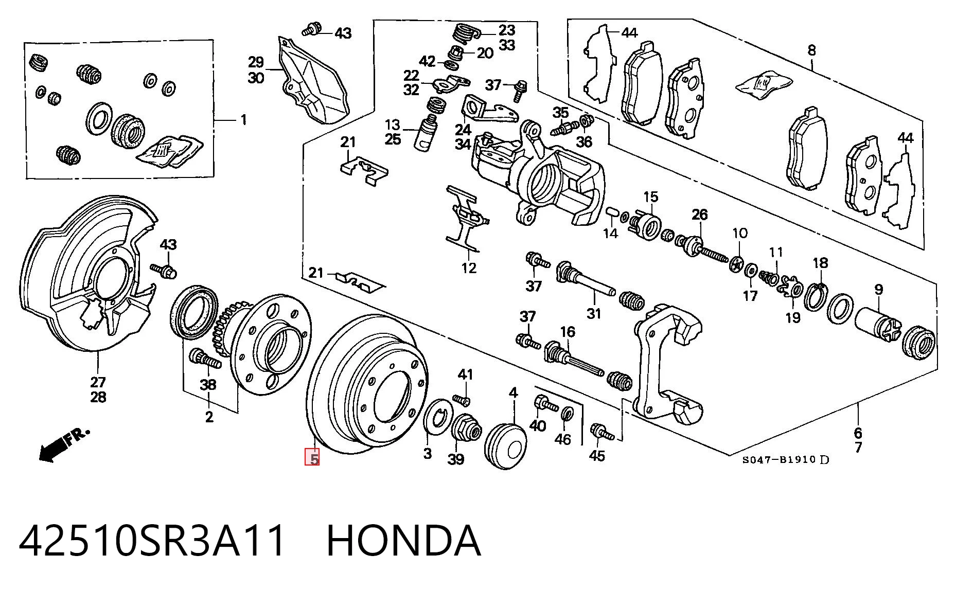 42510SR3A11 Honda