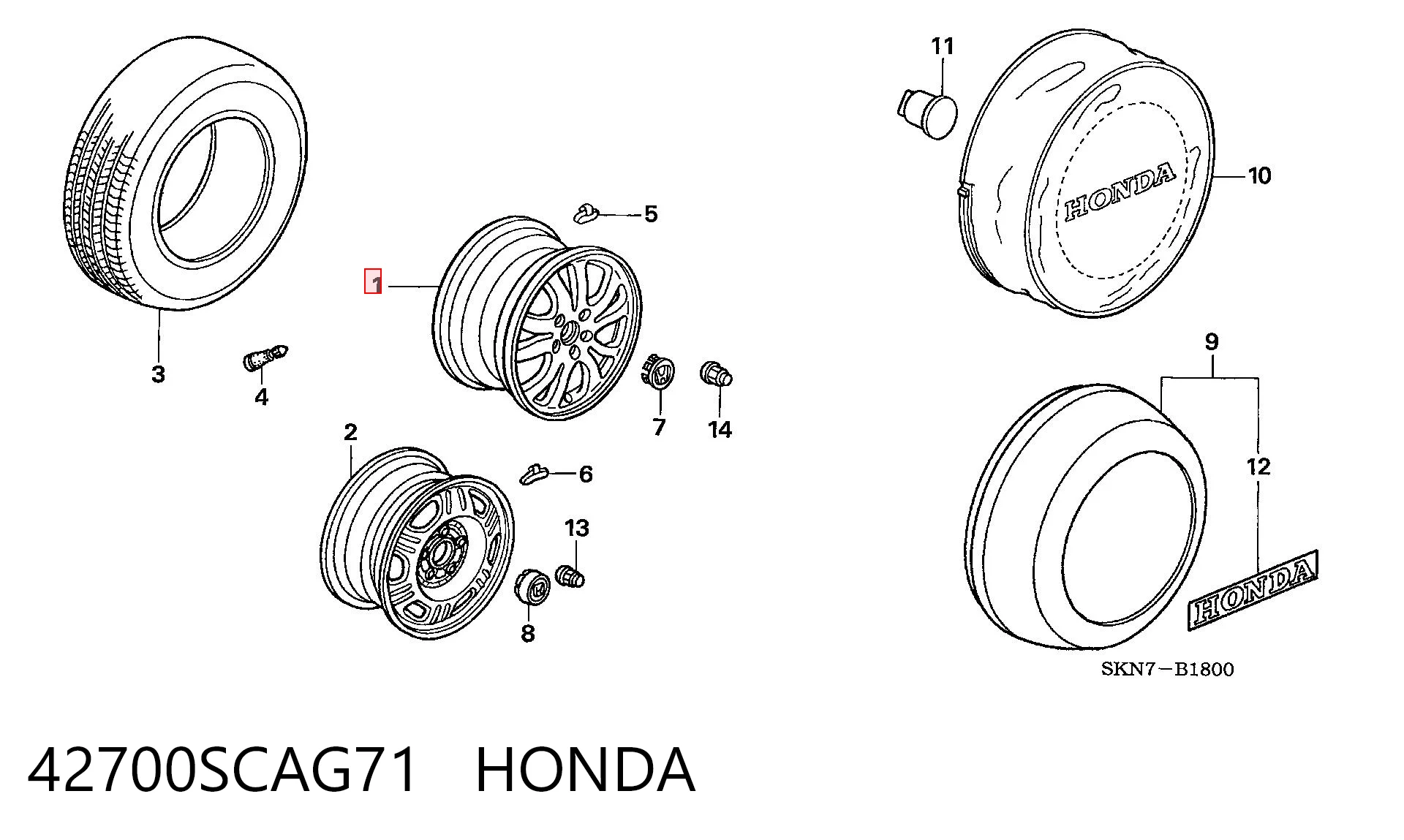 42700SCAG71 Honda