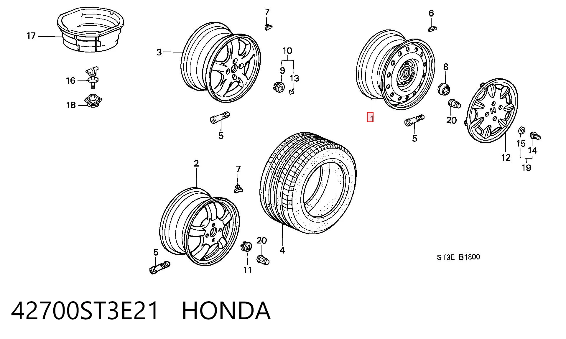 42700ST3E21 Honda