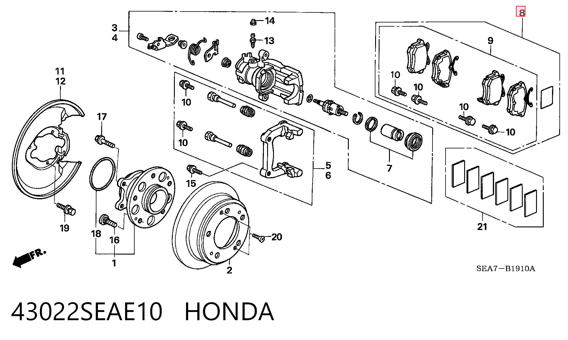 43022SEAE10 Honda
