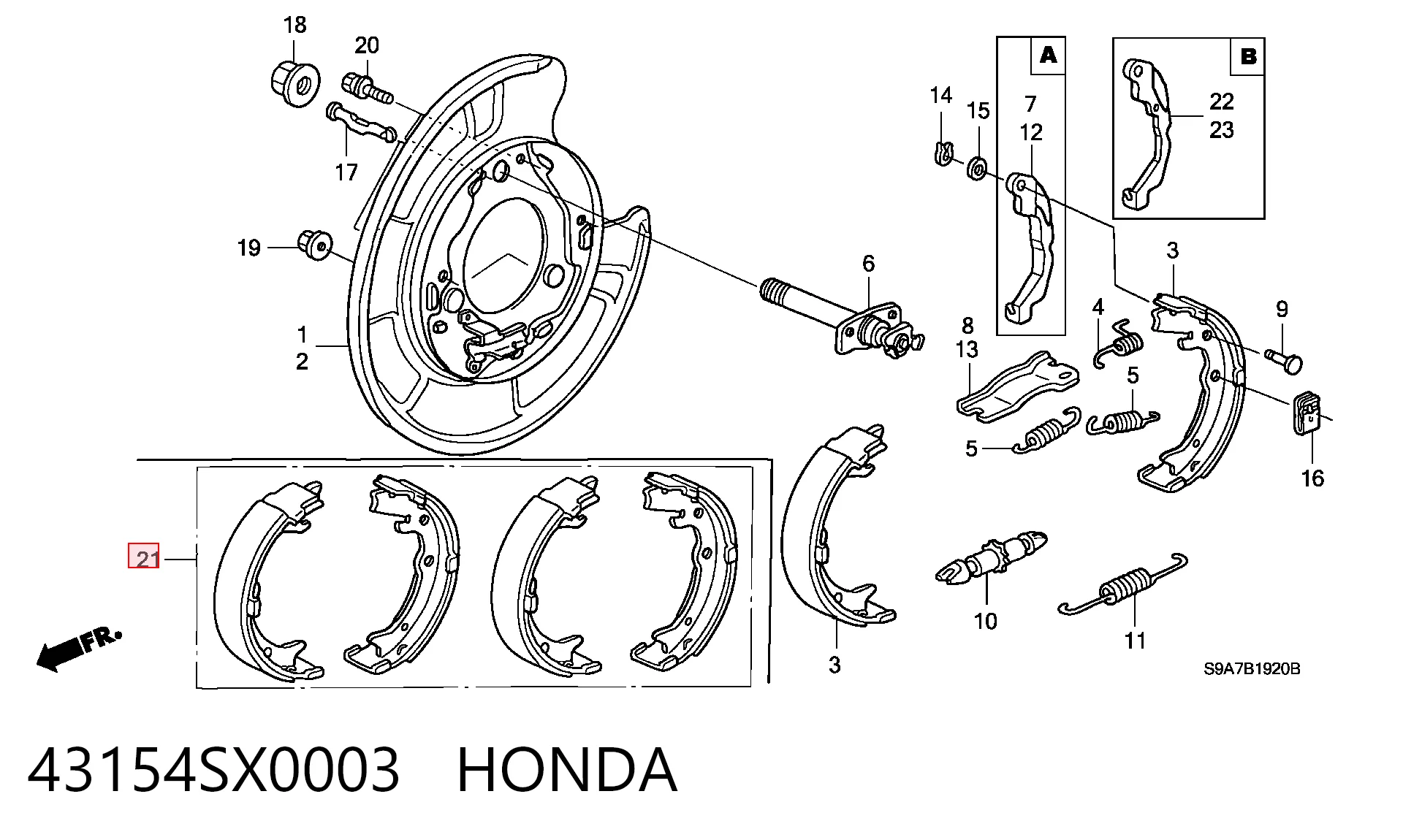 43154SX0003 Honda