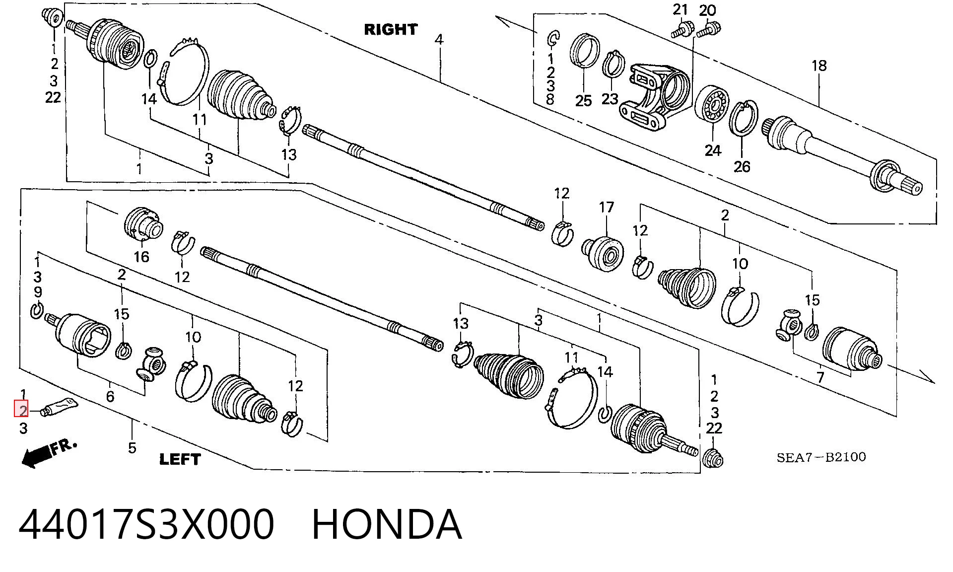 44017S3X000 Honda