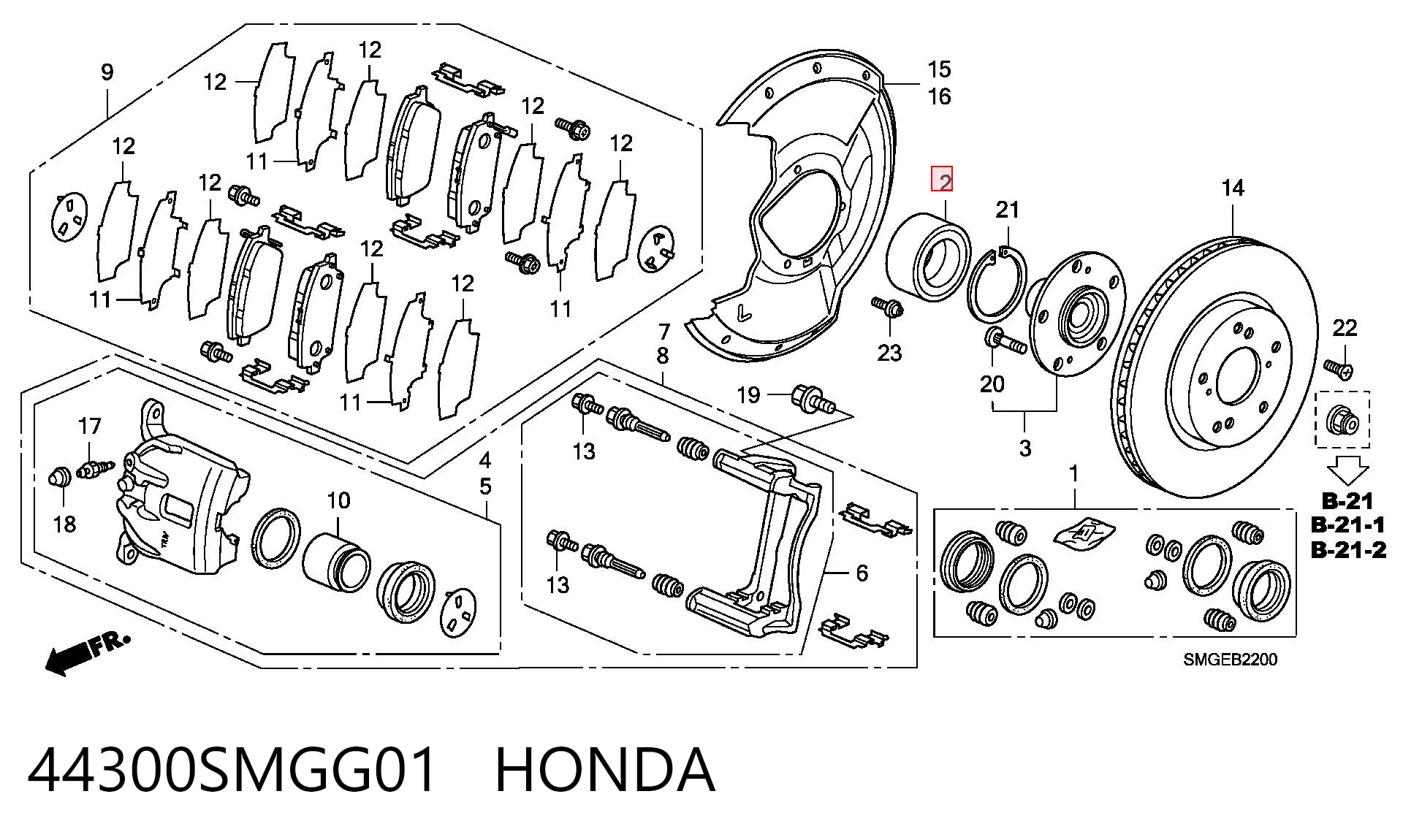 44300SMGG01 Honda