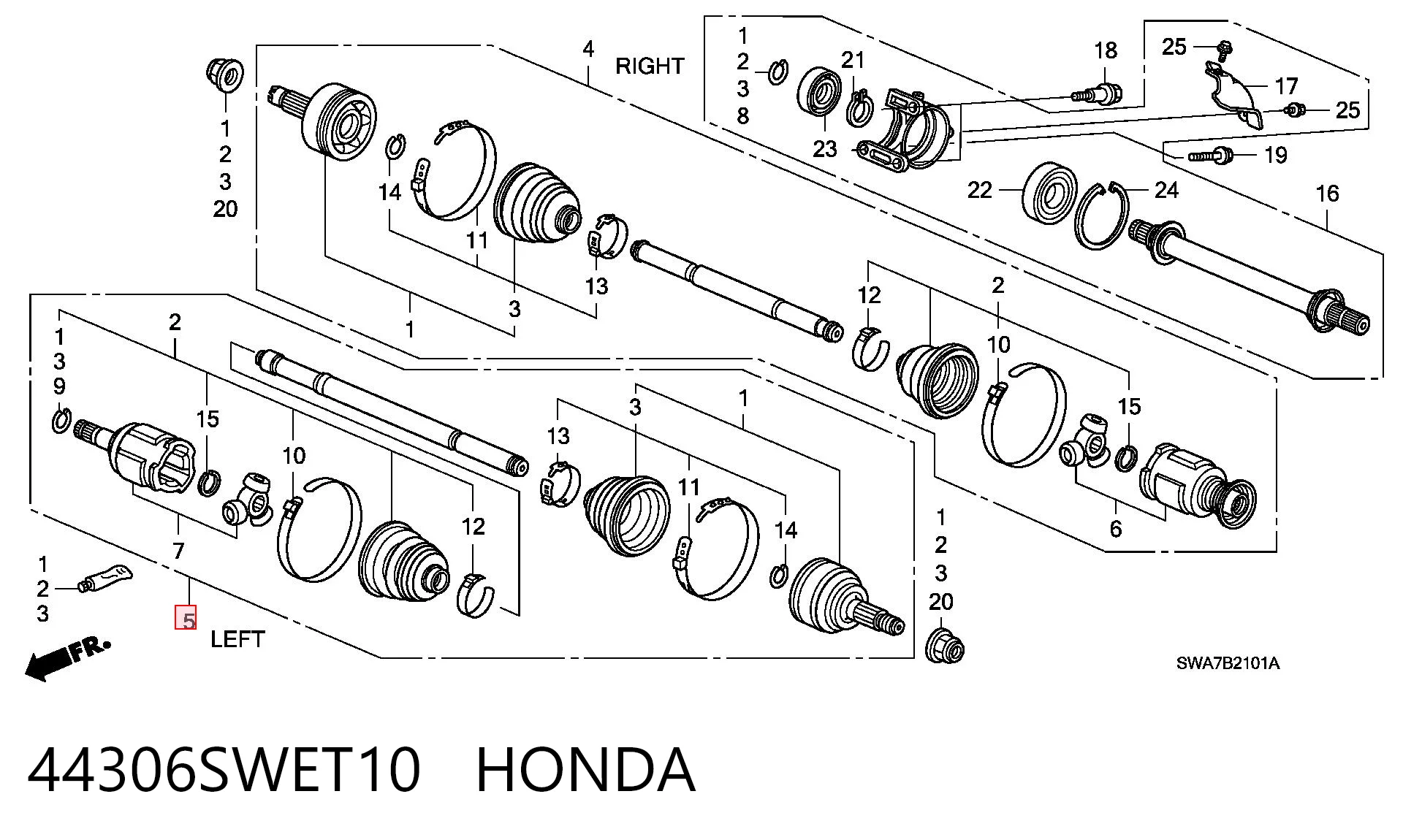 Półoś napędowa przednia lewa Cardone 664256