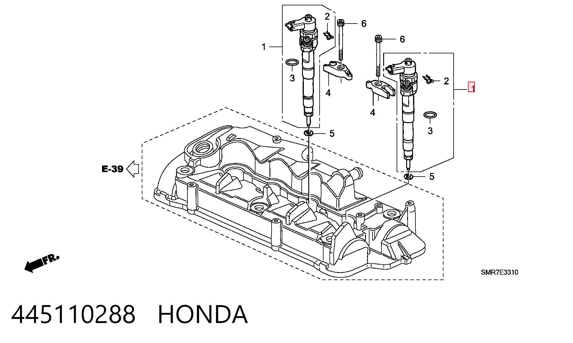 Wtryskiwacz paliwa Honda Civic VIII