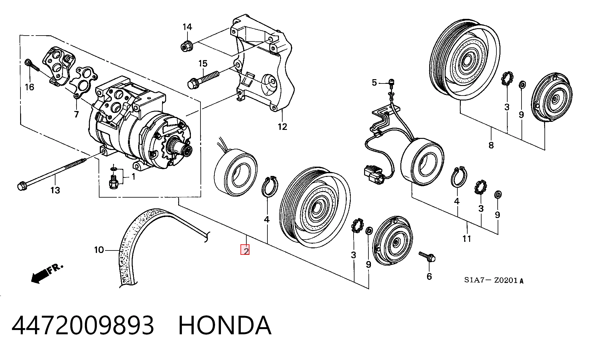  Sprężarka klimatyzacji Honda Accord 6