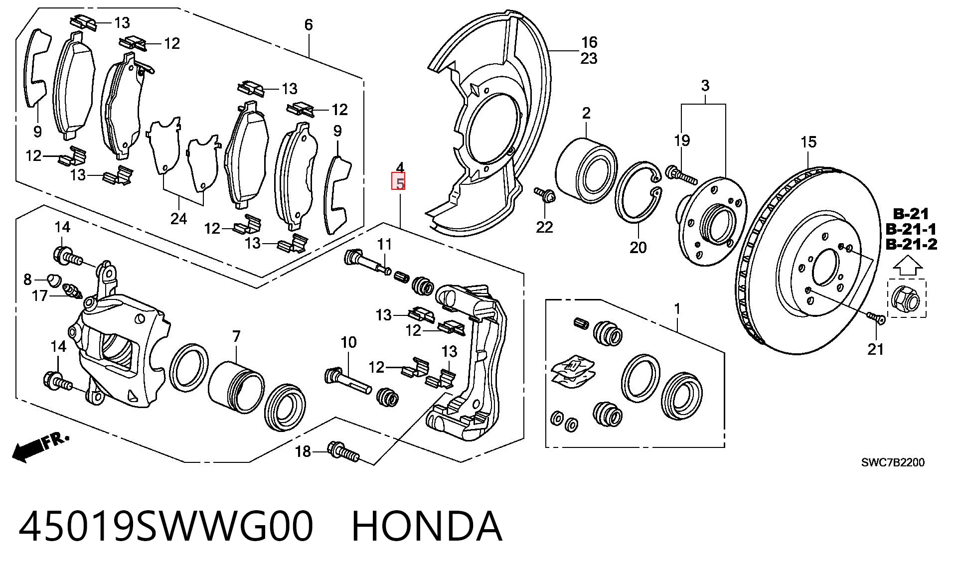 45019SWWG00 Honda