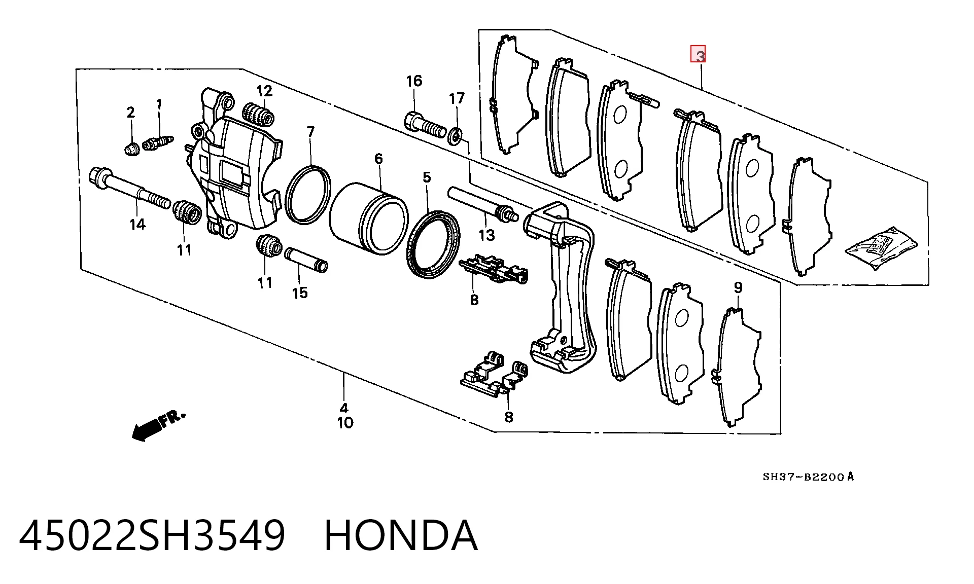  Klocki hamulcowe przednie tarczowe Honda Civic 4
