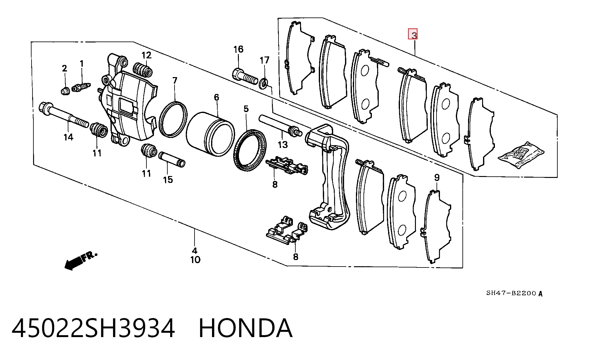  Klocki hamulcowe przednie tarczowe Honda Civic 4