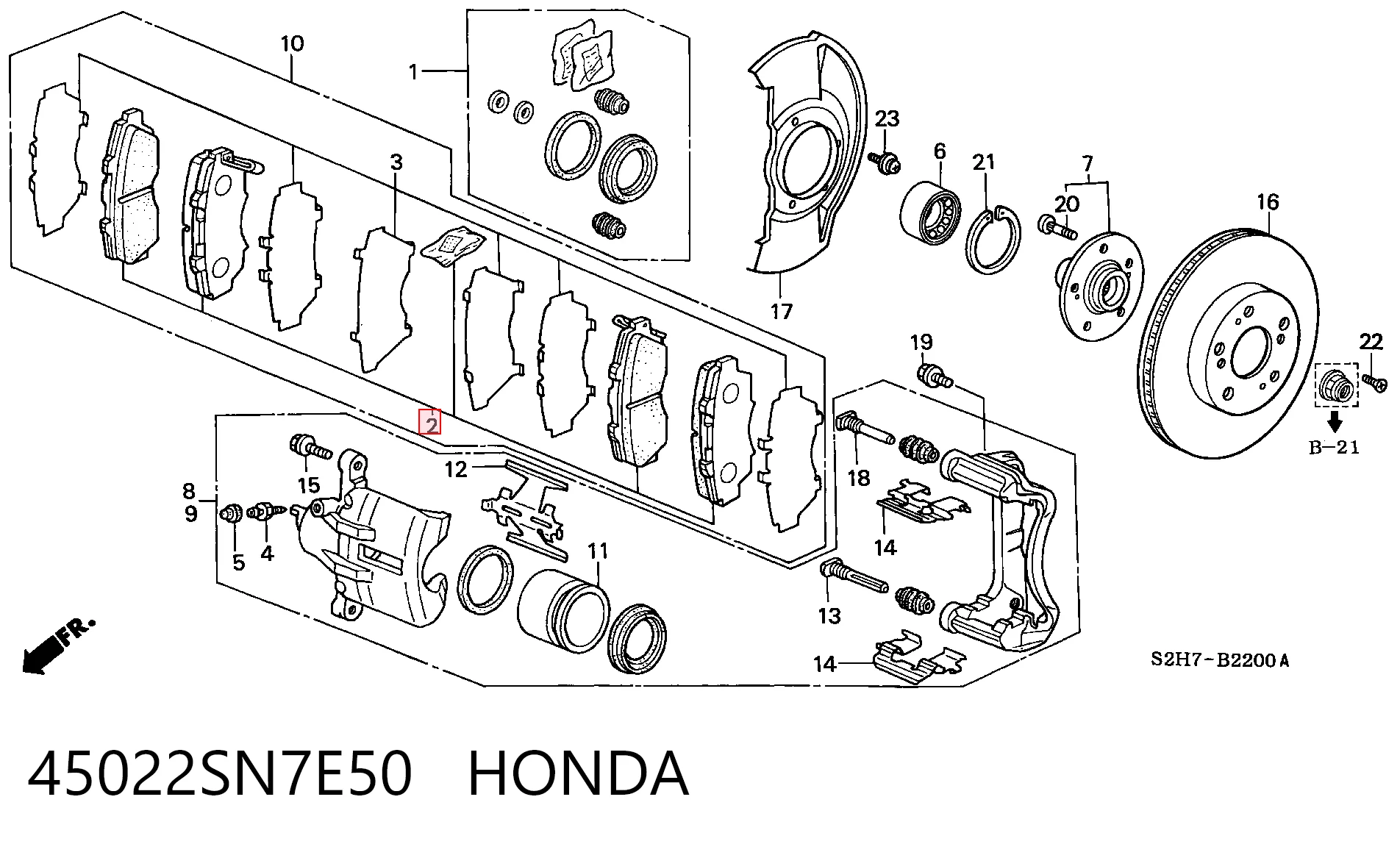 Klocki hamulcowe przednie tarczowe Honda Shuttle I minivan (RA1, RA5) (1994 - 1999) cena, od 25,21 USD
