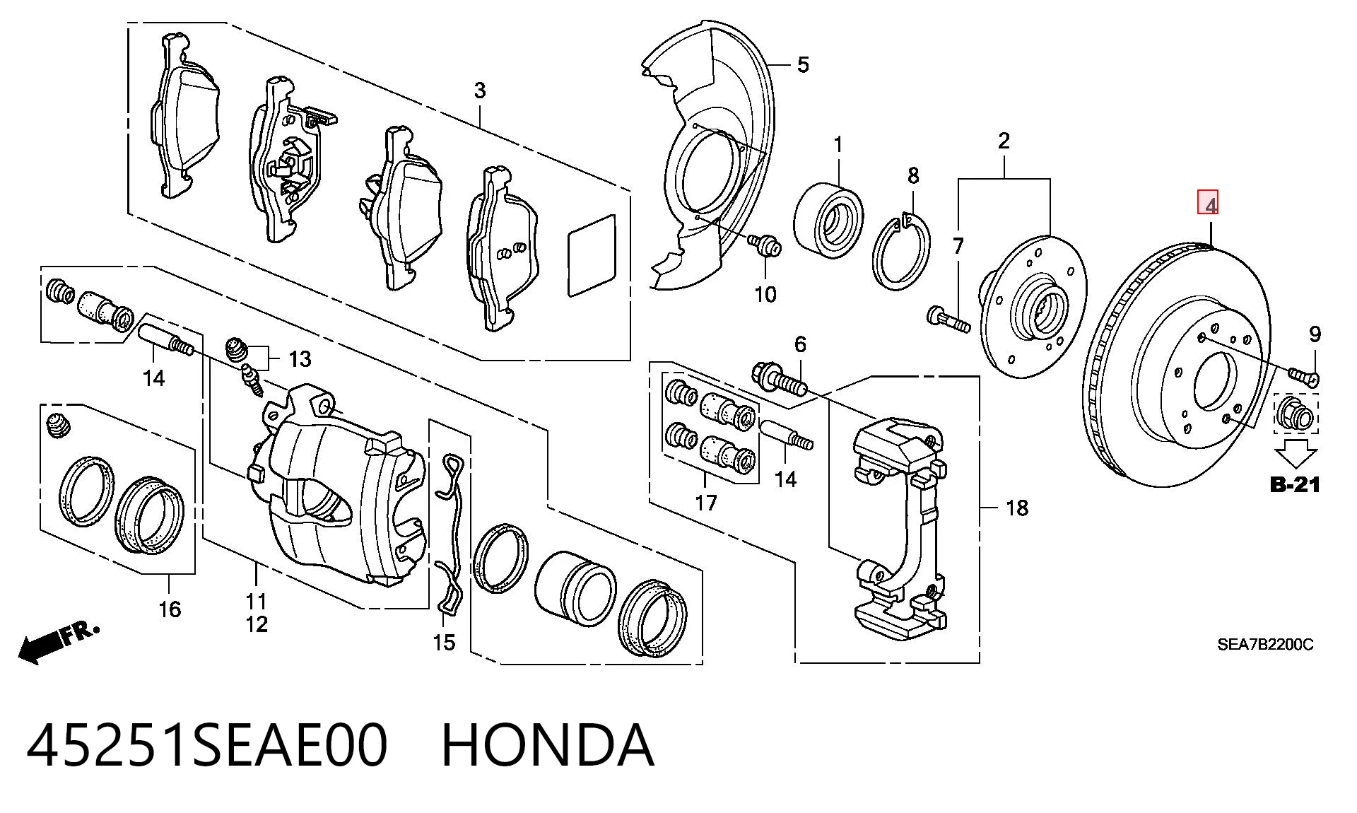 45251SEAE00 Honda