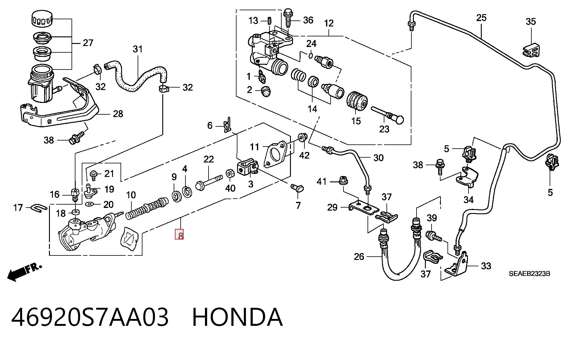 46920S7AA03 Honda Cylinder sprzęgła główny