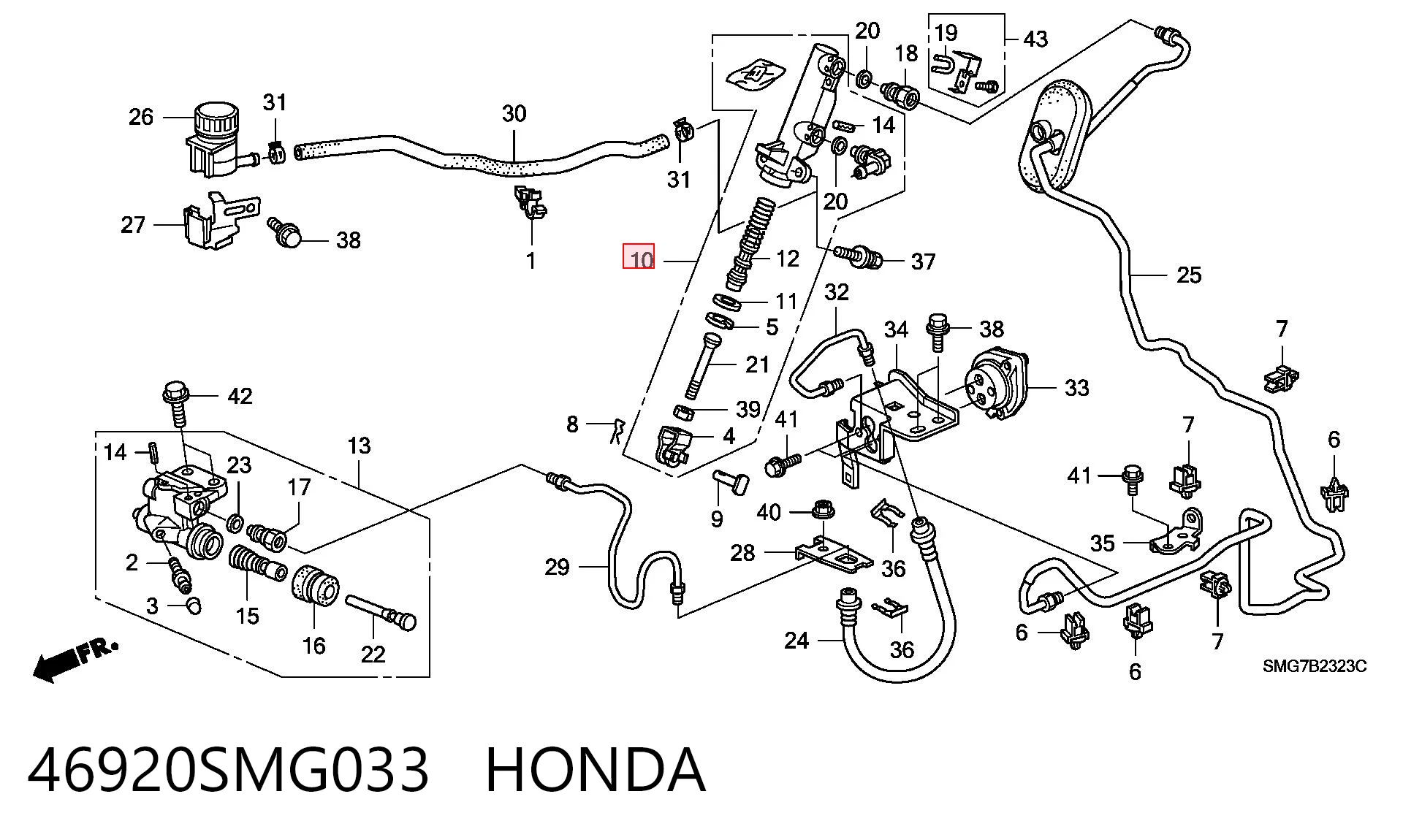 46920SMG033 Honda Cylinder sprzęgła główny