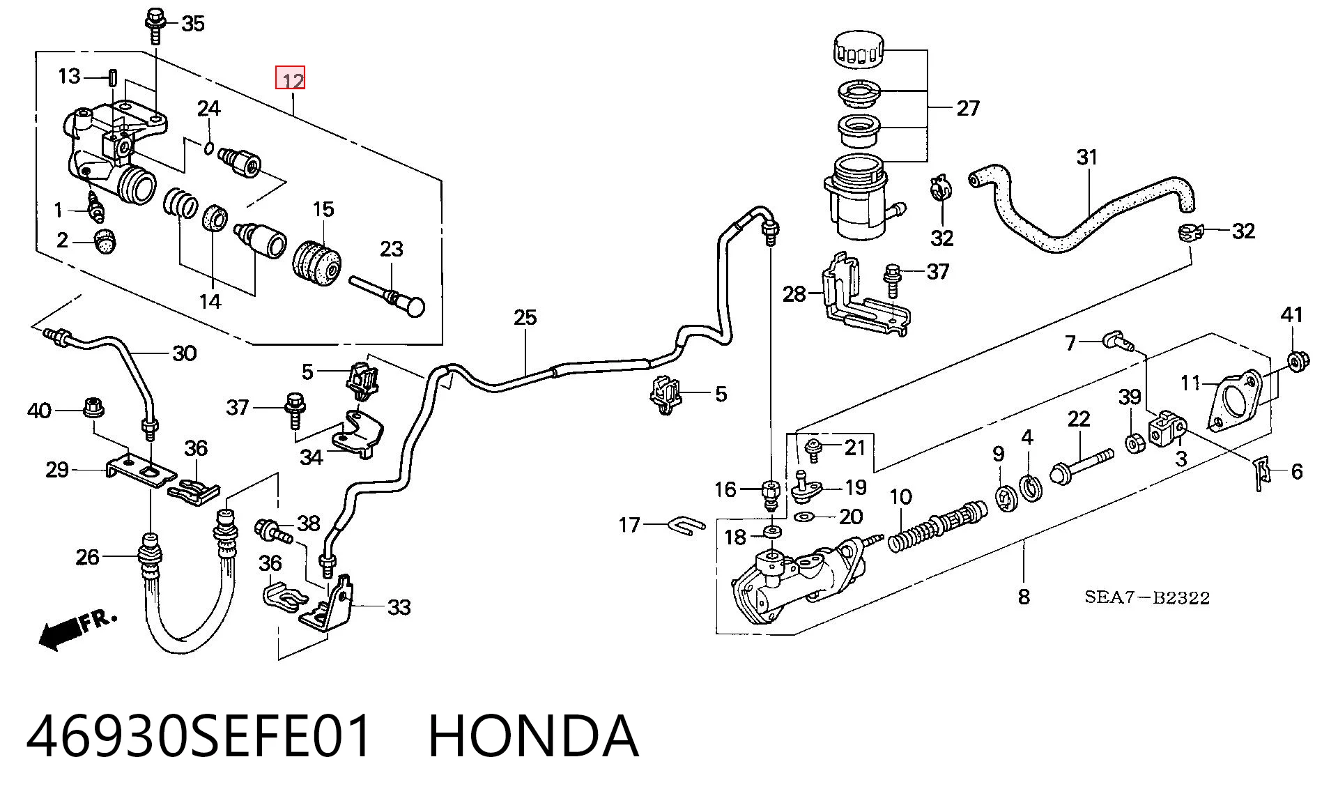 Cylinder roboczy sprzęgła Honda Accord VII sedana (CL, CM) (2003 - 2008) cena, od 31,53 USD