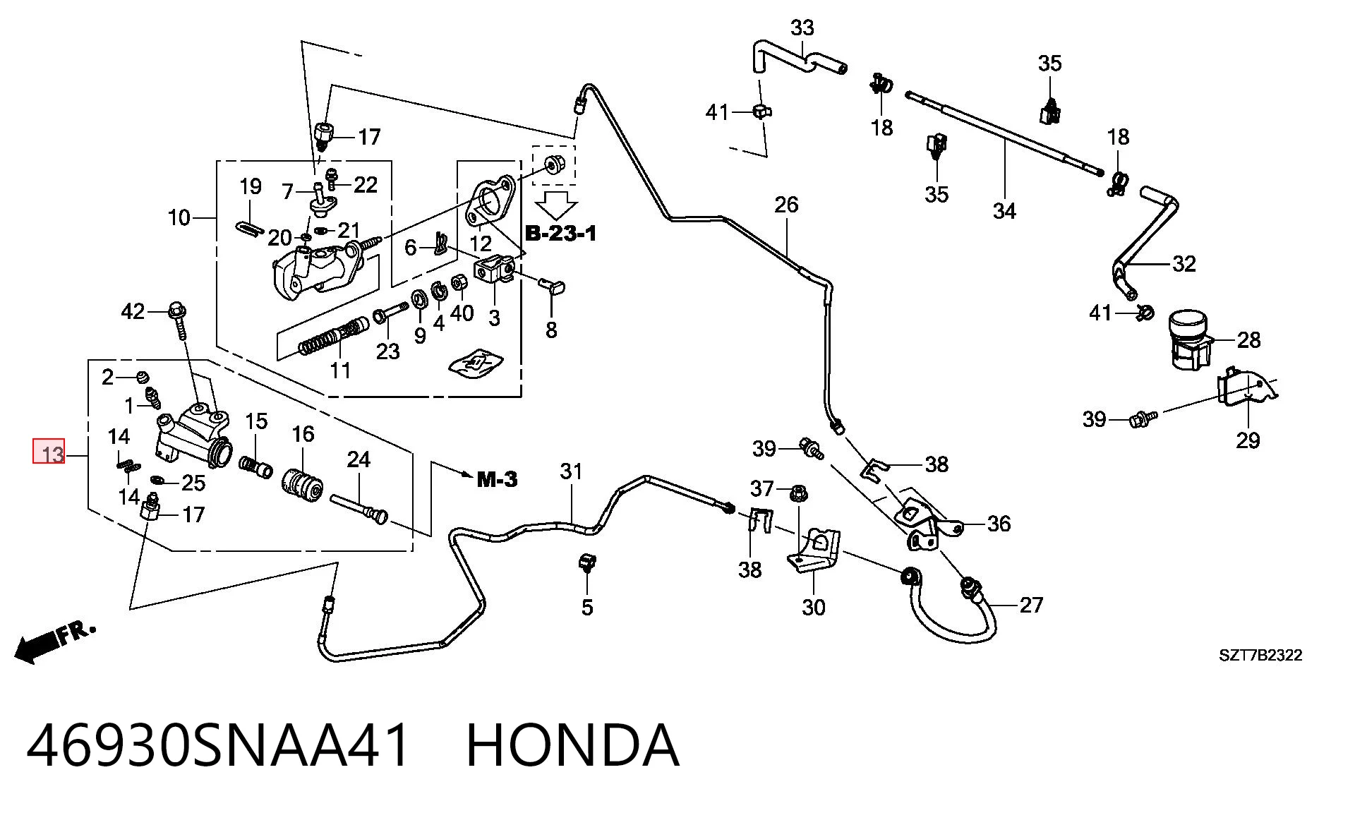 46930SNAA41 Honda Cylinder roboczy sprzęgła