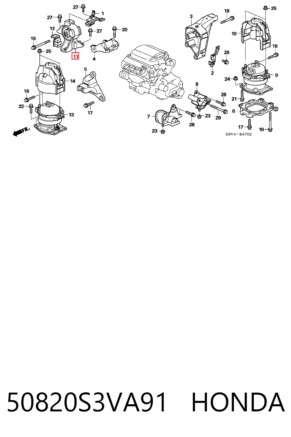 50820S3VA91 Honda