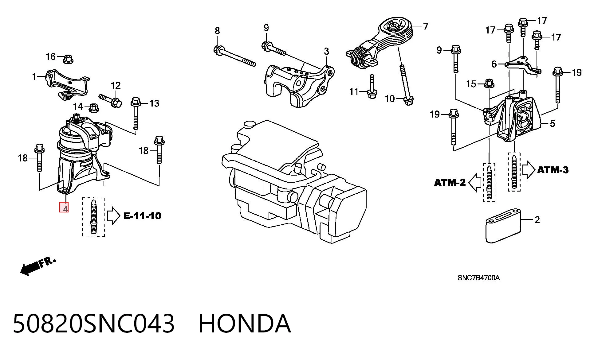 50820SNC043 Honda 