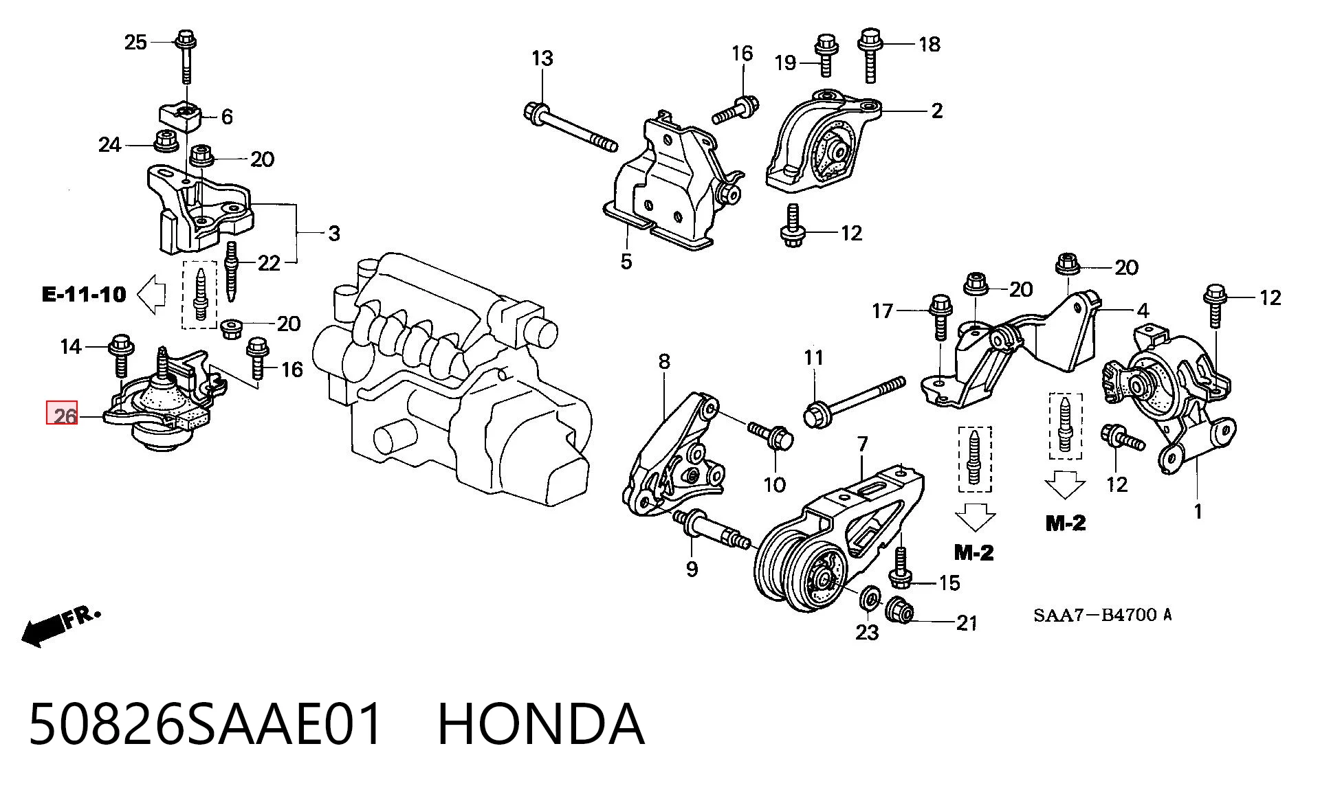 50826SAAE01 Honda
