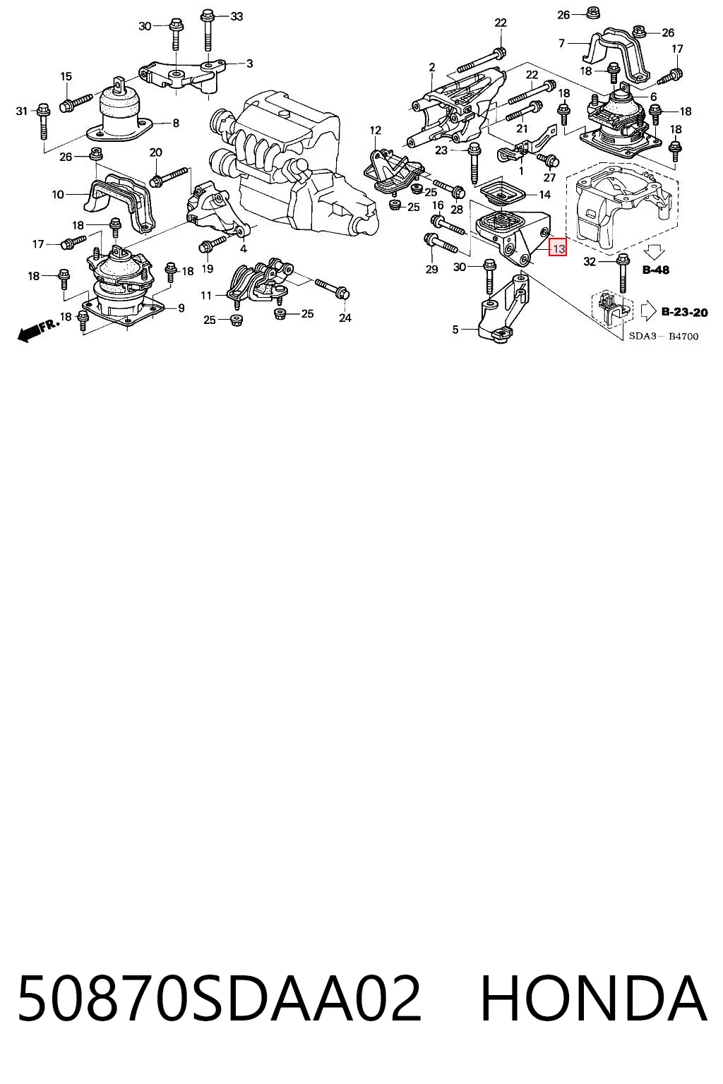 50870SDAA02 Honda