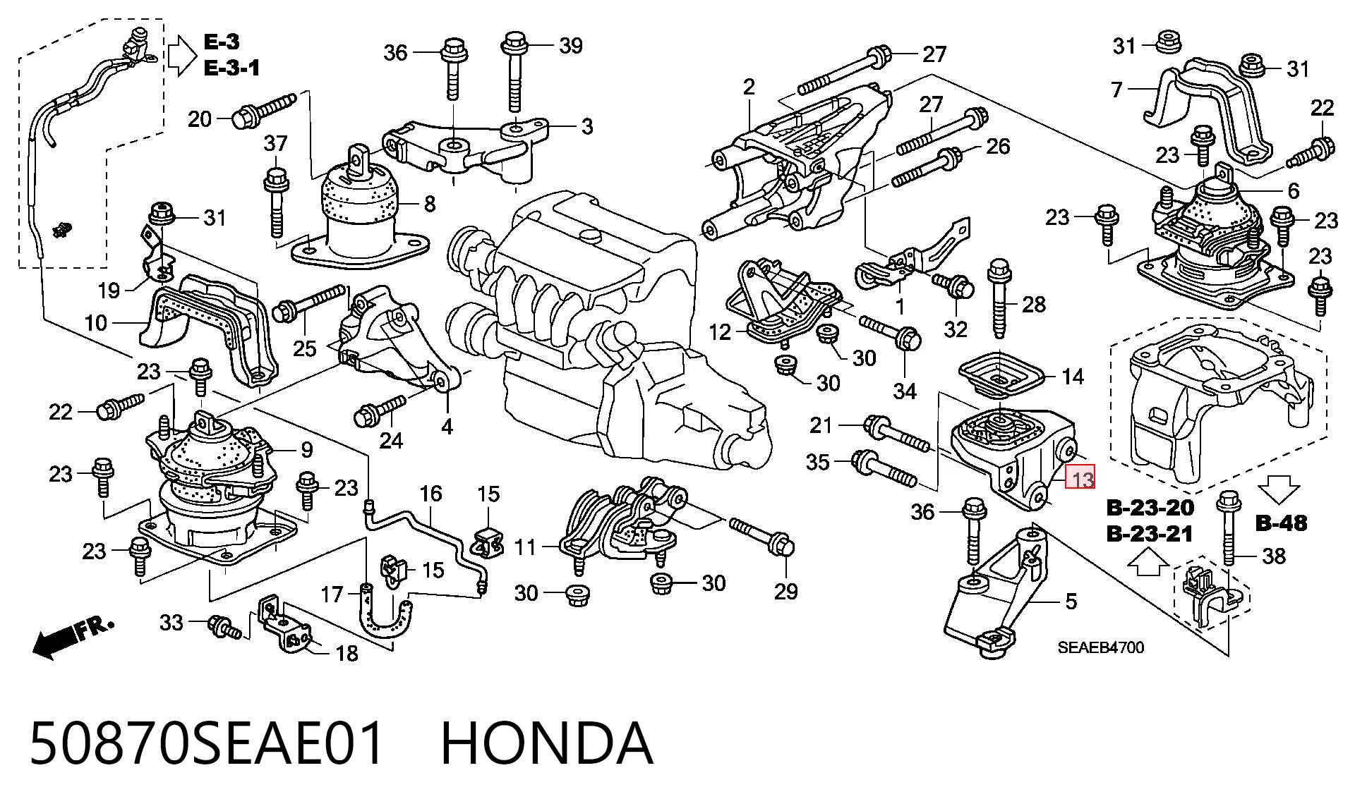 50870SEAE01 Honda