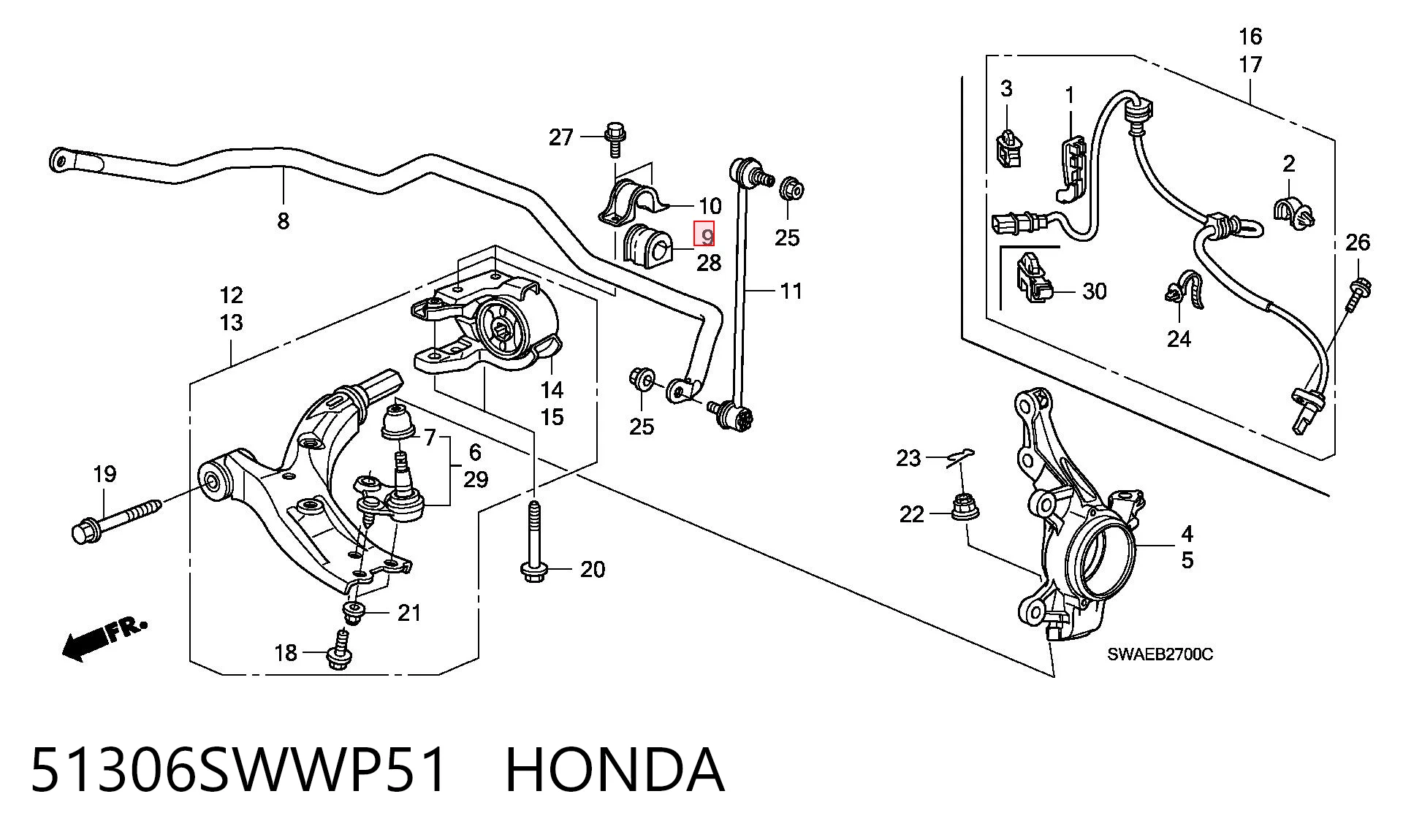 51306SWWP51 Honda