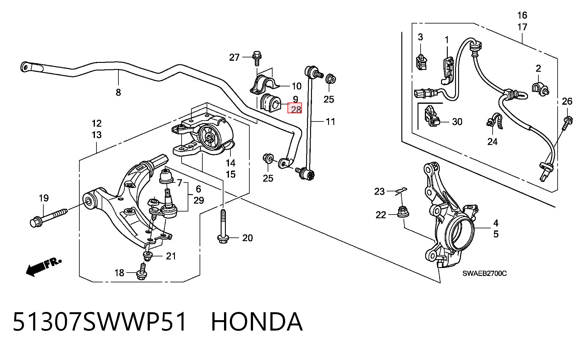 51307SWWP51 Honda