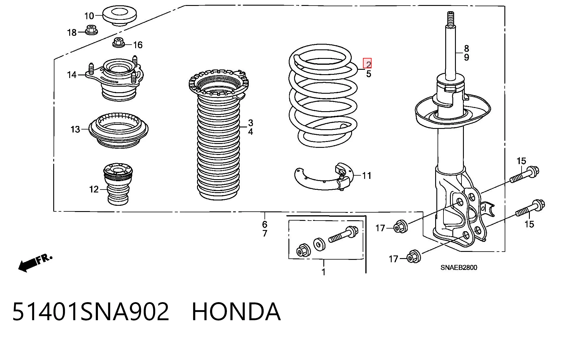 51401SNA902 Honda