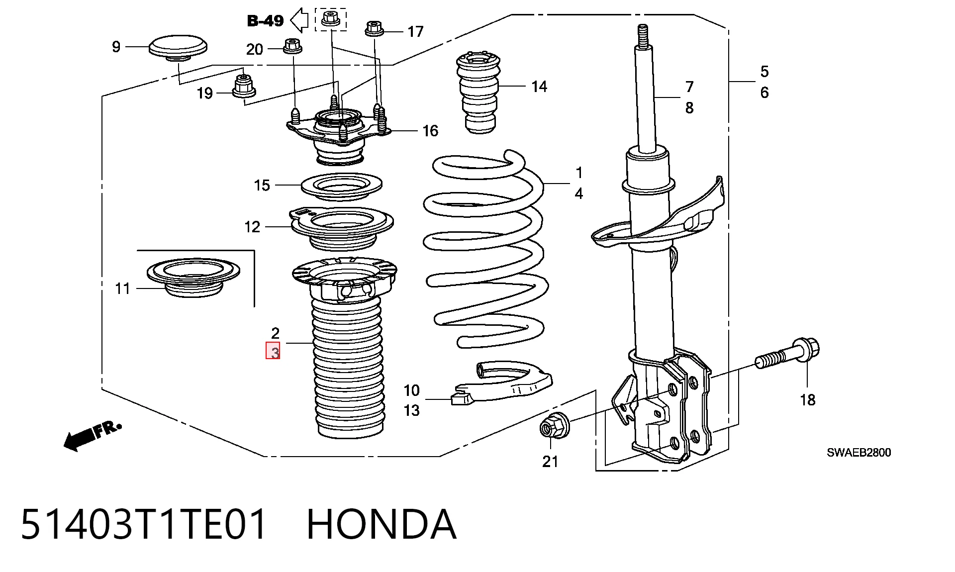 51403T1TE01 Honda