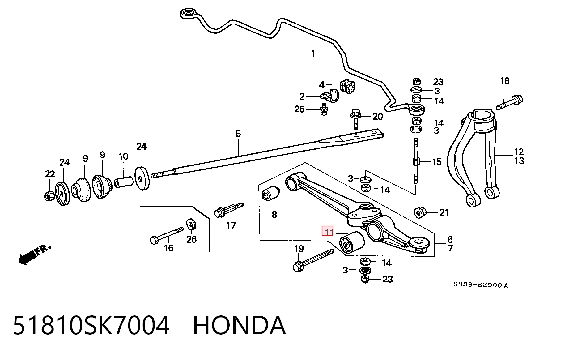 51810SK7004 Honda