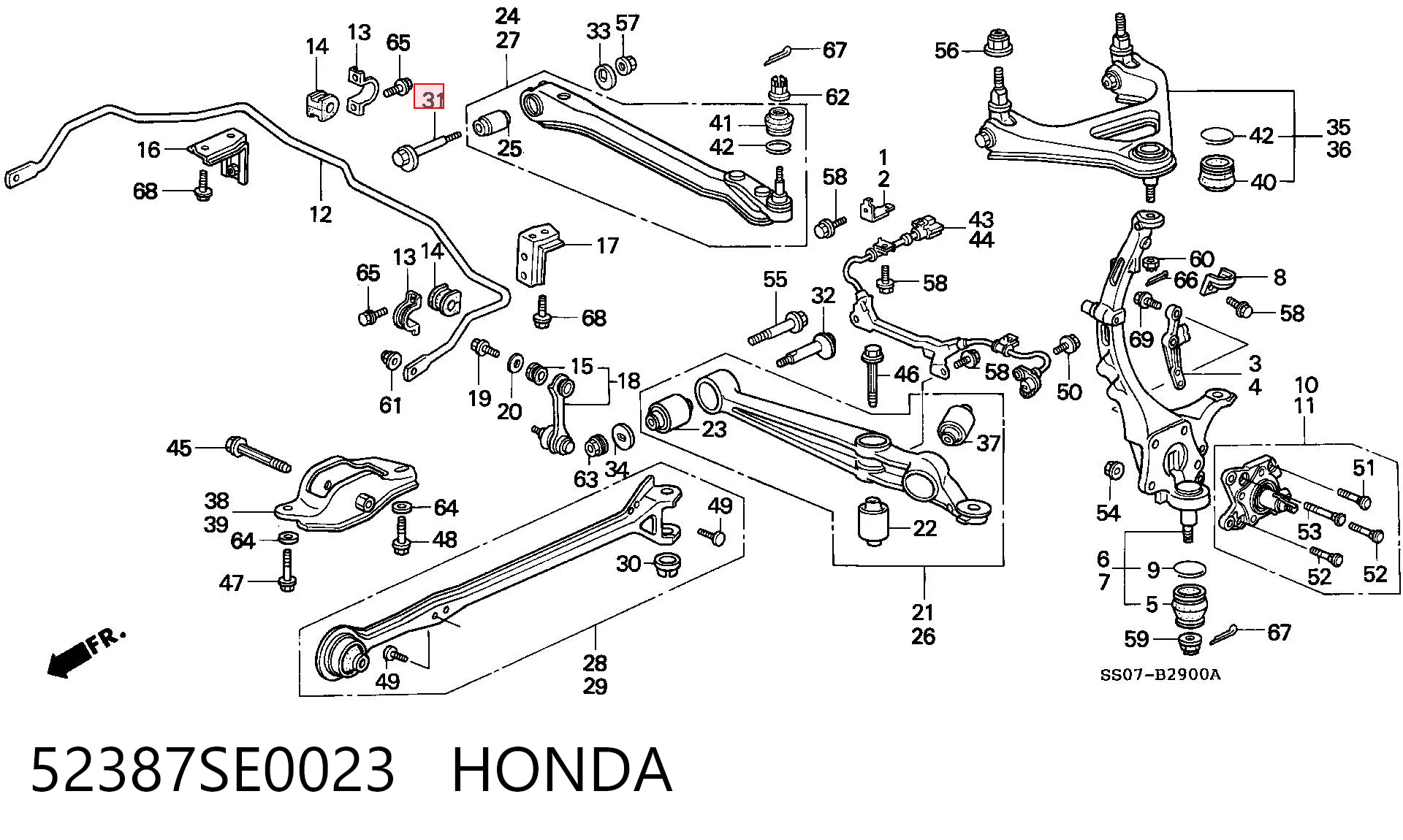 52387SE0023 Honda