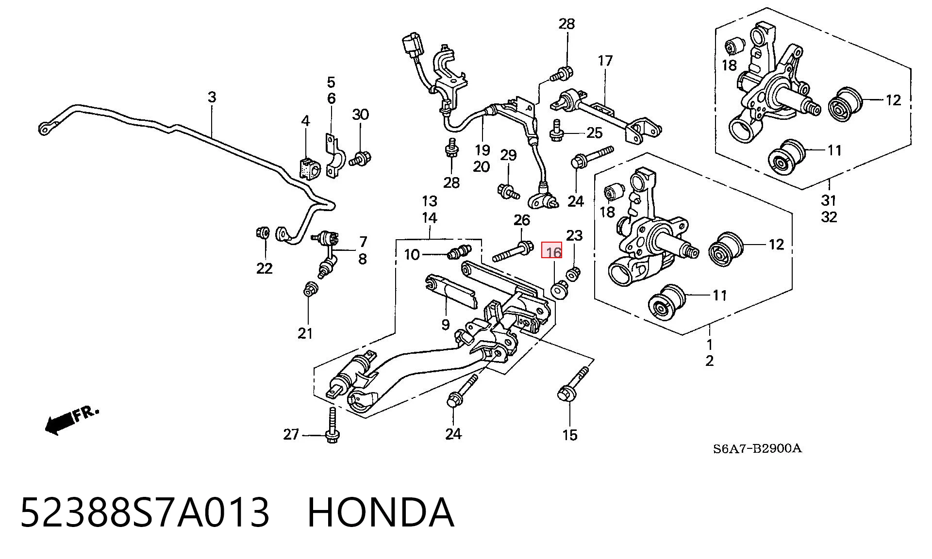 52388S7A013 Honda