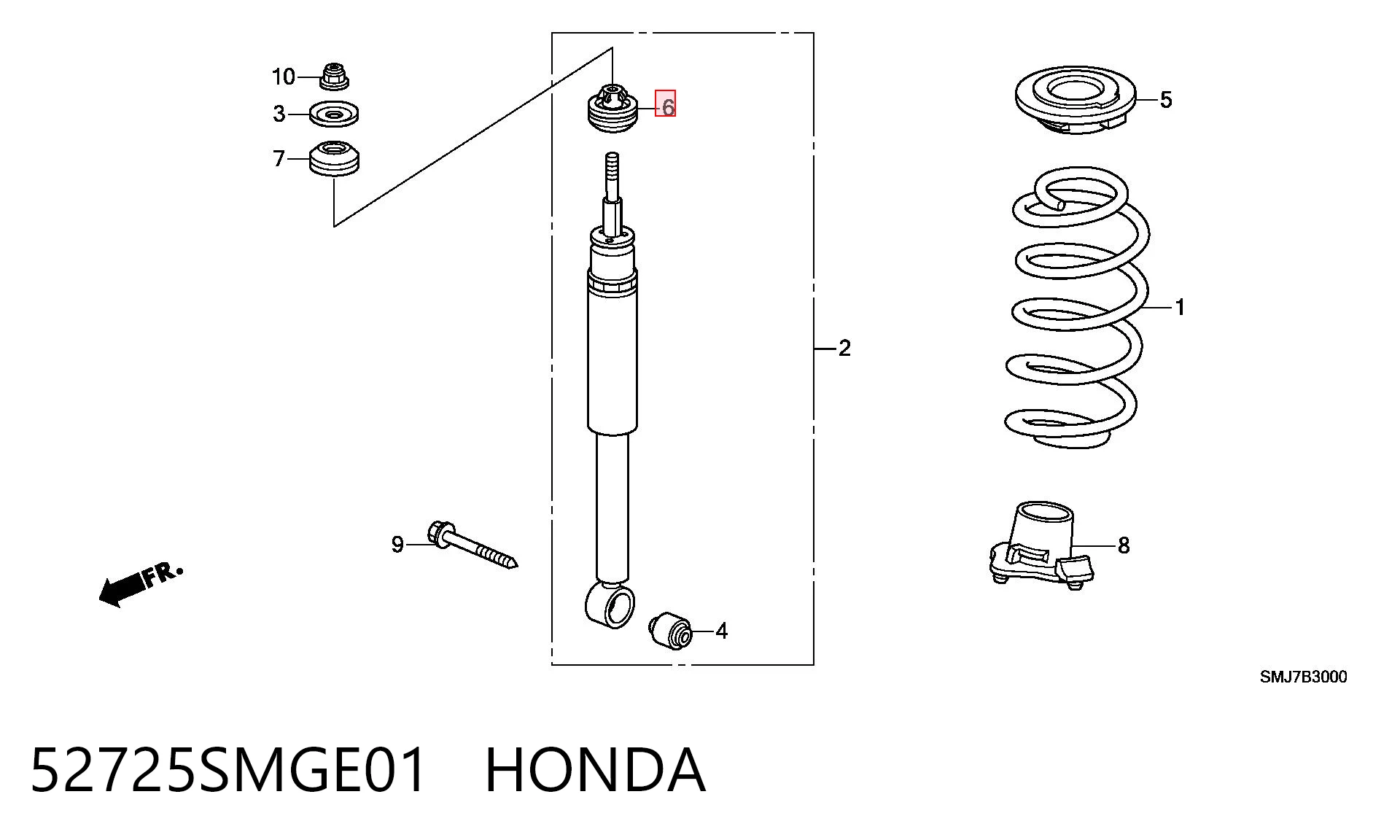 Kupić Poduszka amortyzatora tylnego Honda Civic VIII FD, FA w dobrej cenie