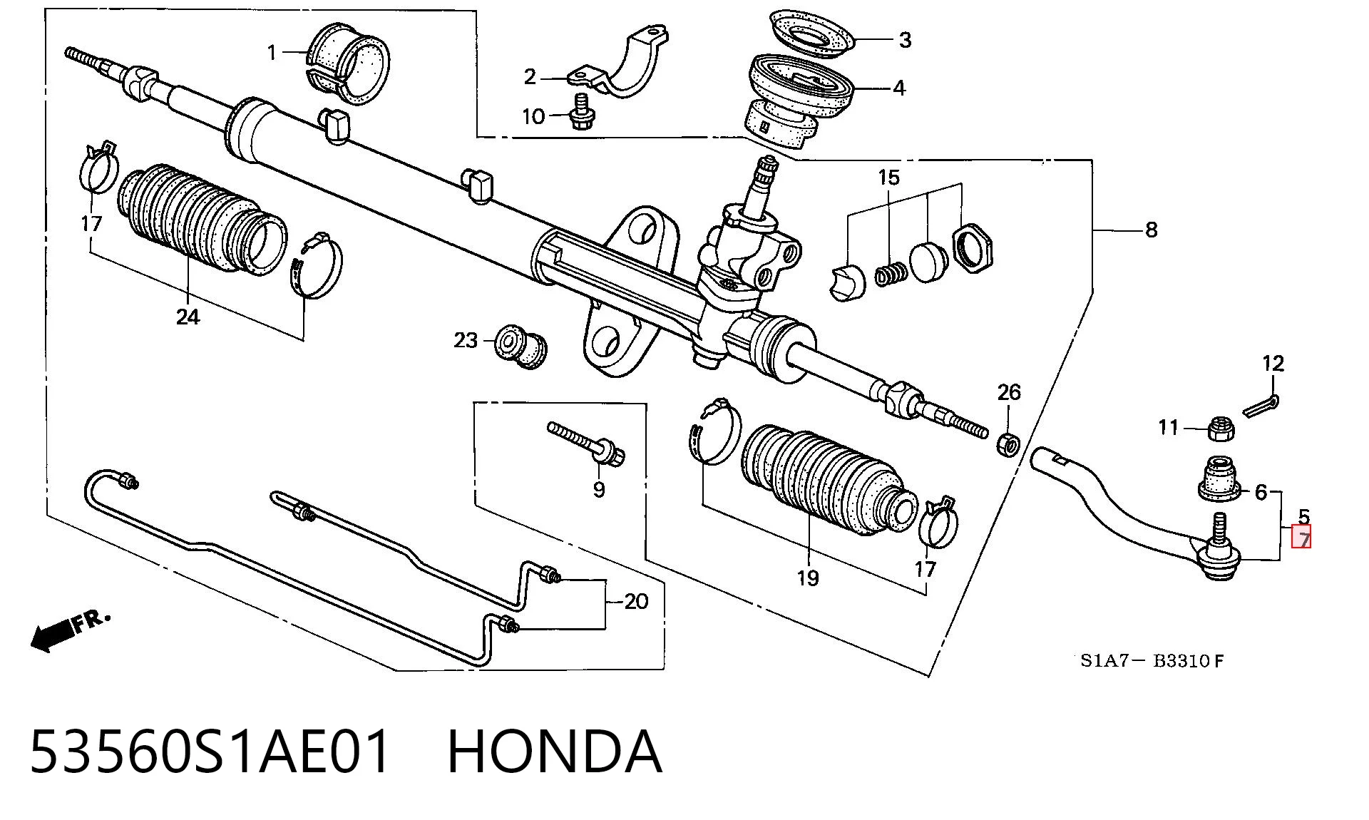 Do koszyka Końcówka drążka kierowniczego zewnętrzna Honda Accord VI CG