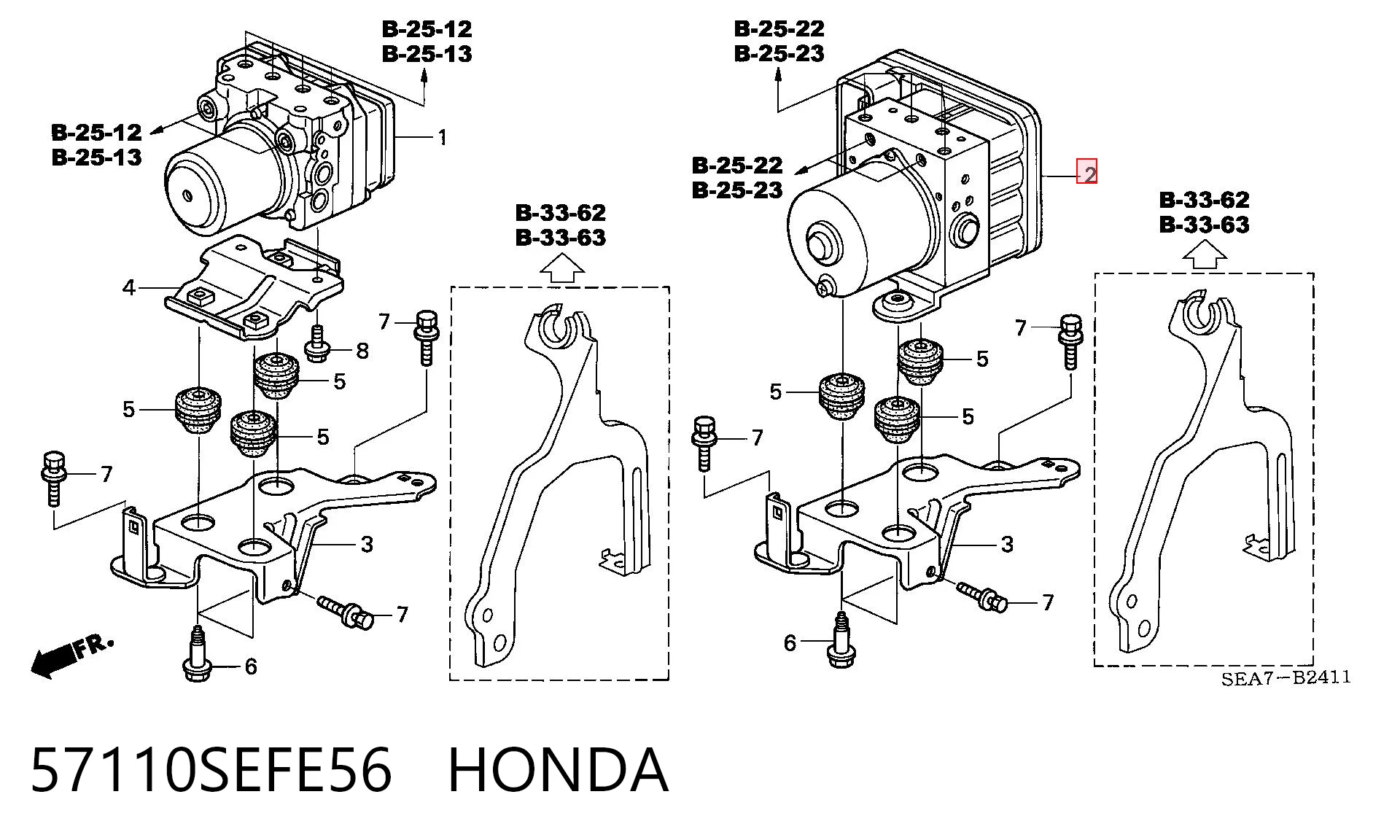 Sterownik ABS  hydrauliczny do Honda Accord VII CL, CM