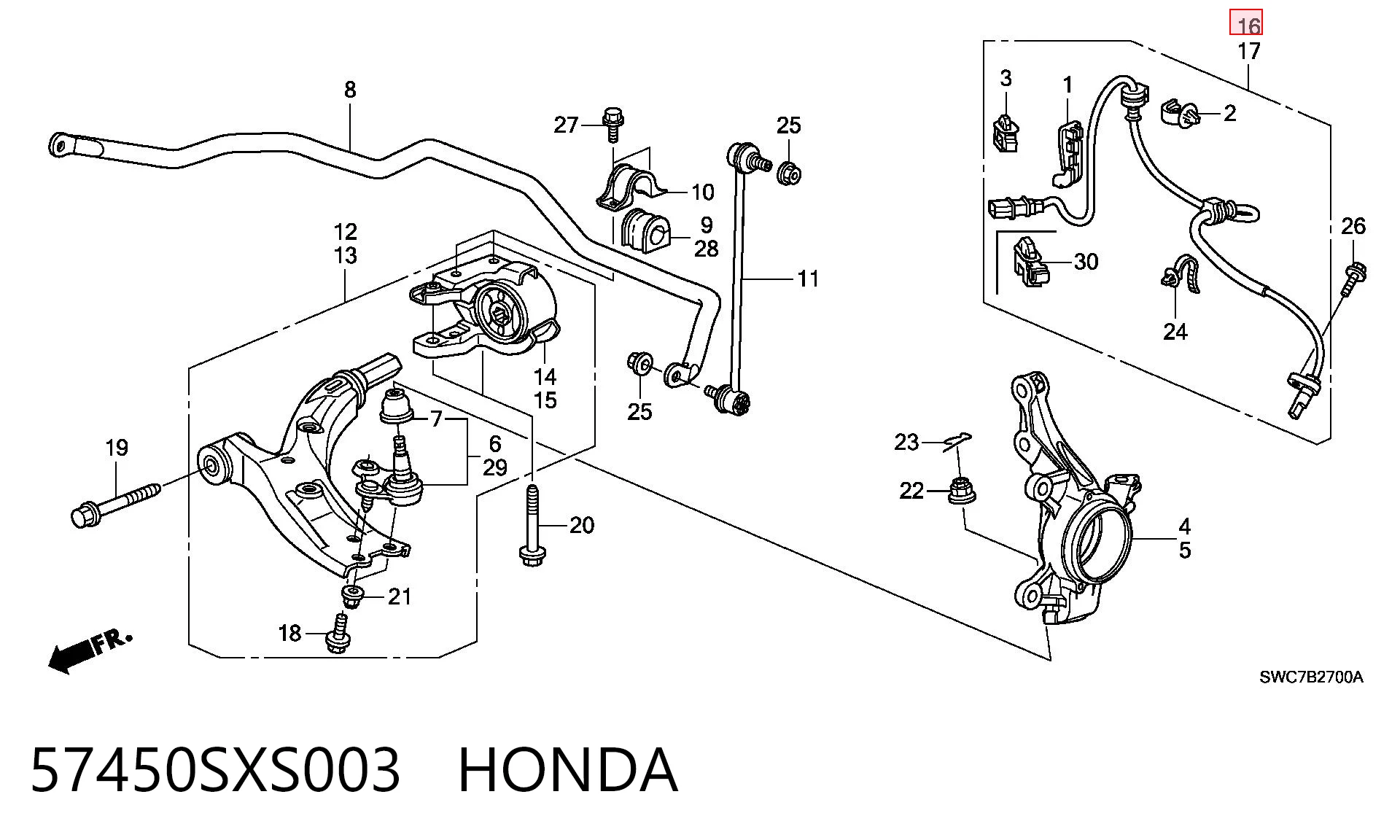 57450SXS003 Honda