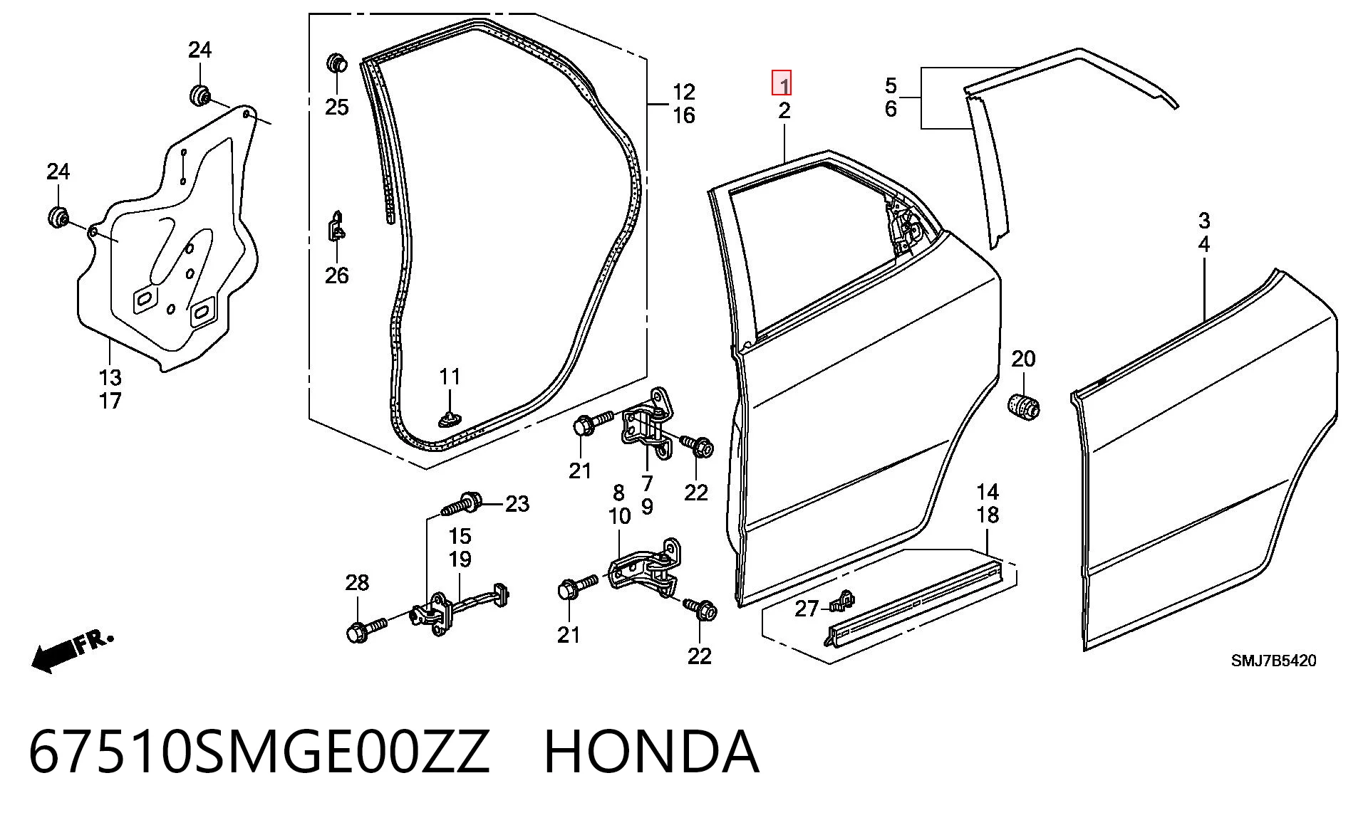 67510SMGE00ZZ Honda