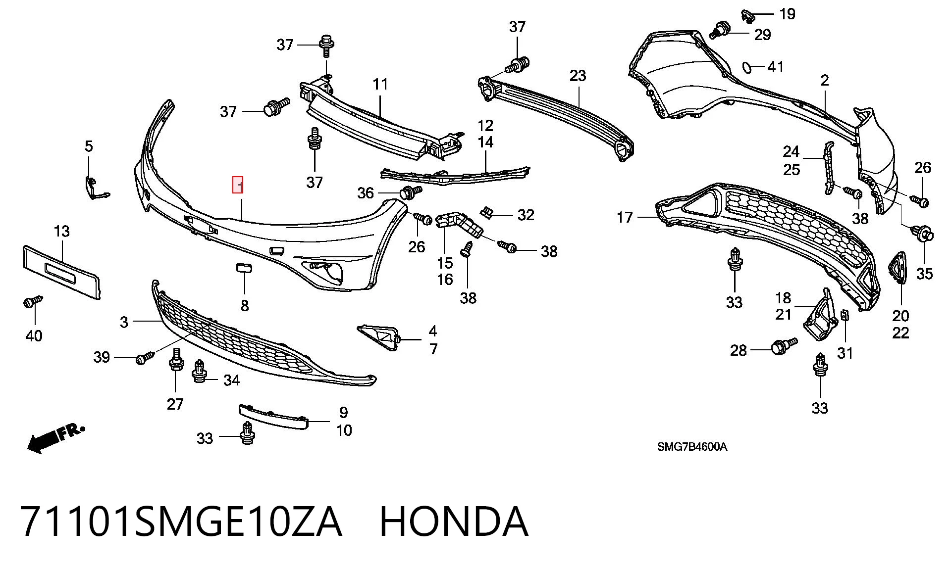 Zderzak przedni do Honda Civic VIII FK, FN