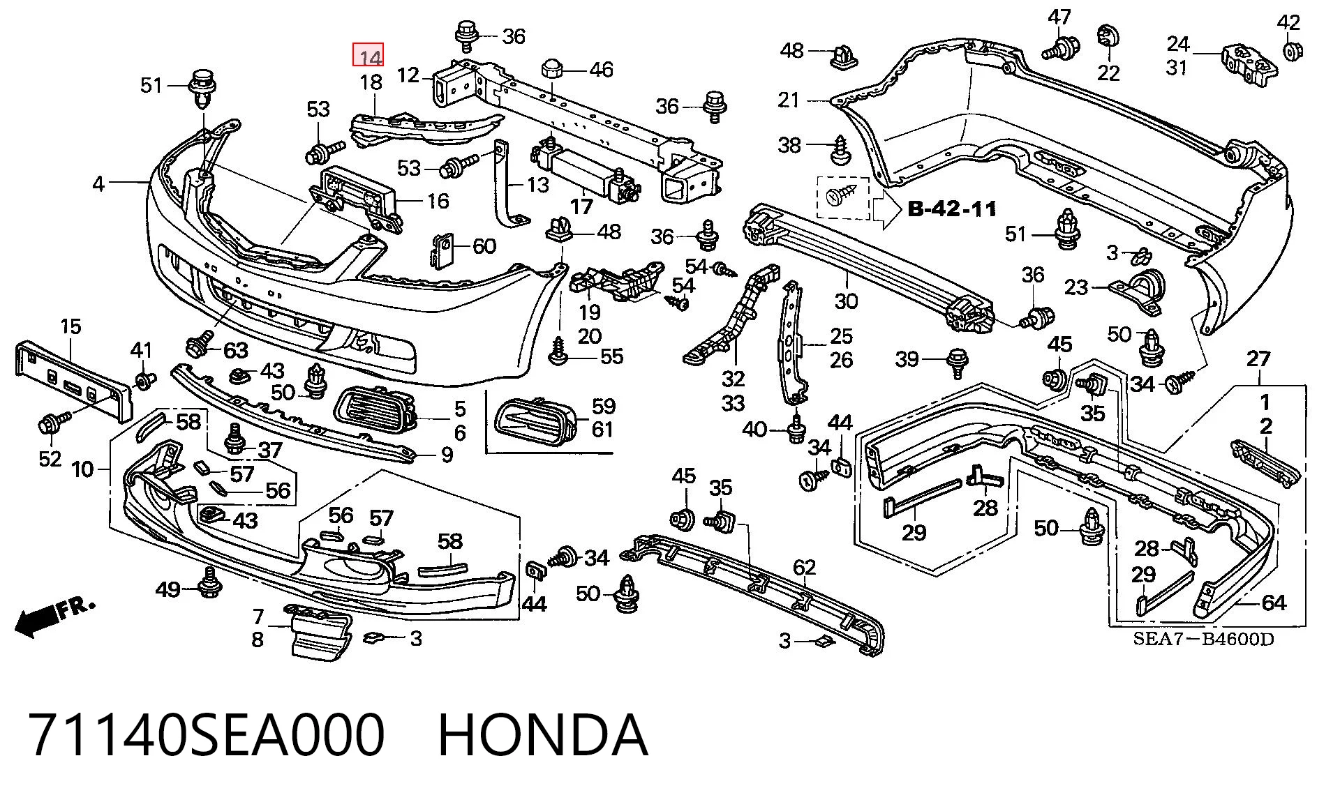 71140SEA000 Honda