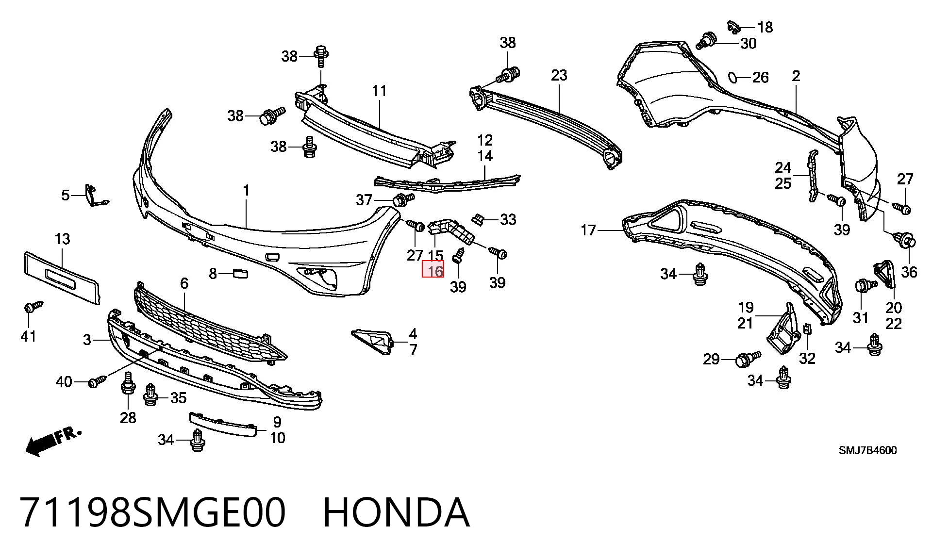 71198SMGE00 Honda