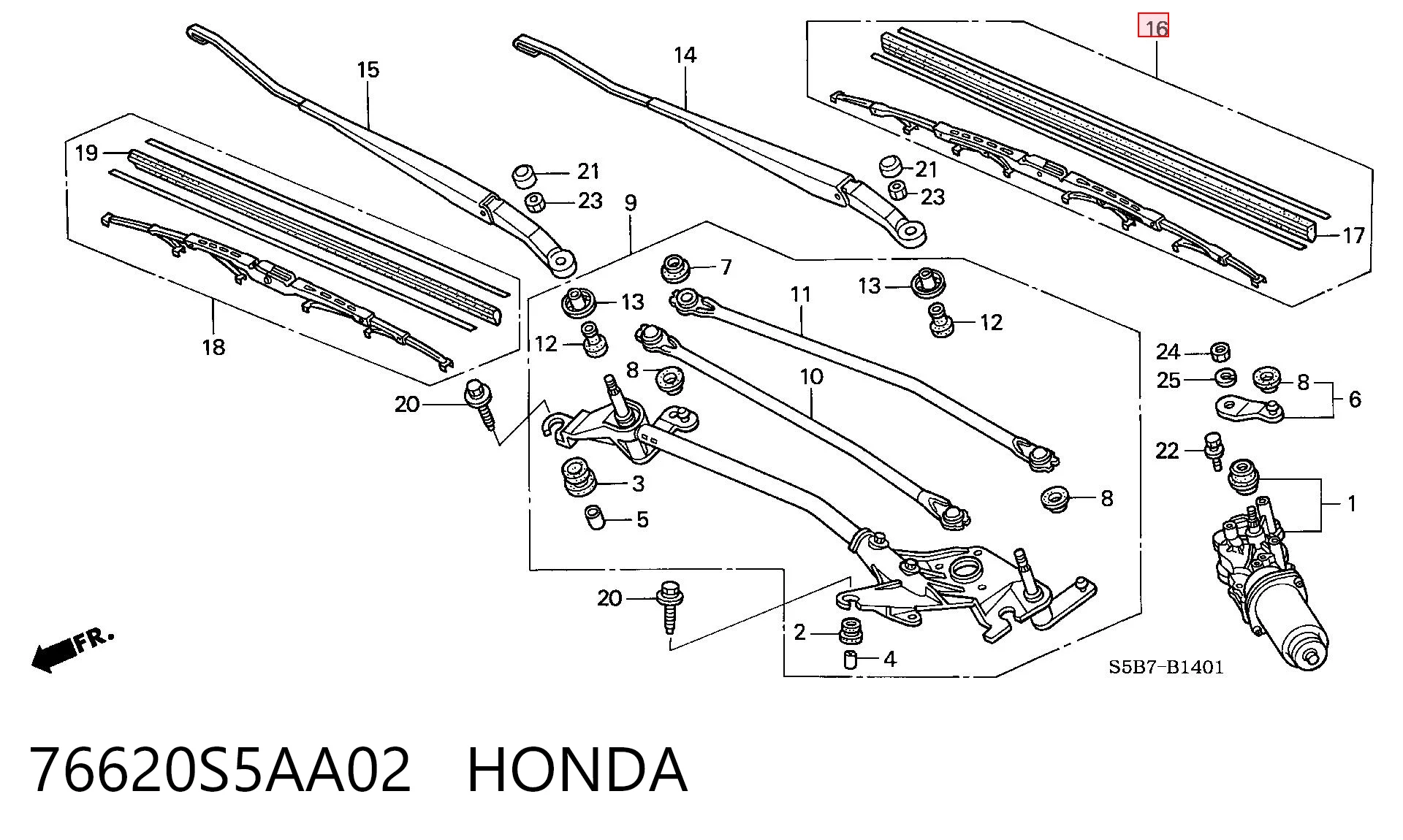 76620S5AA02 Honda