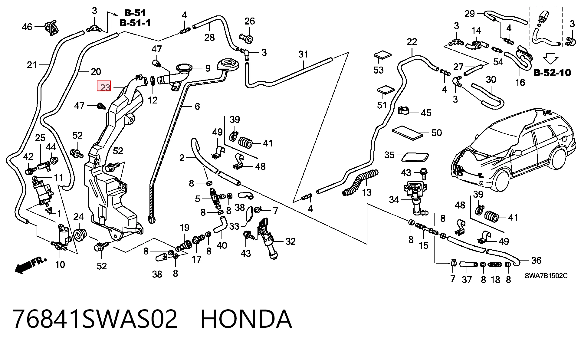 76841SWAS02 Honda