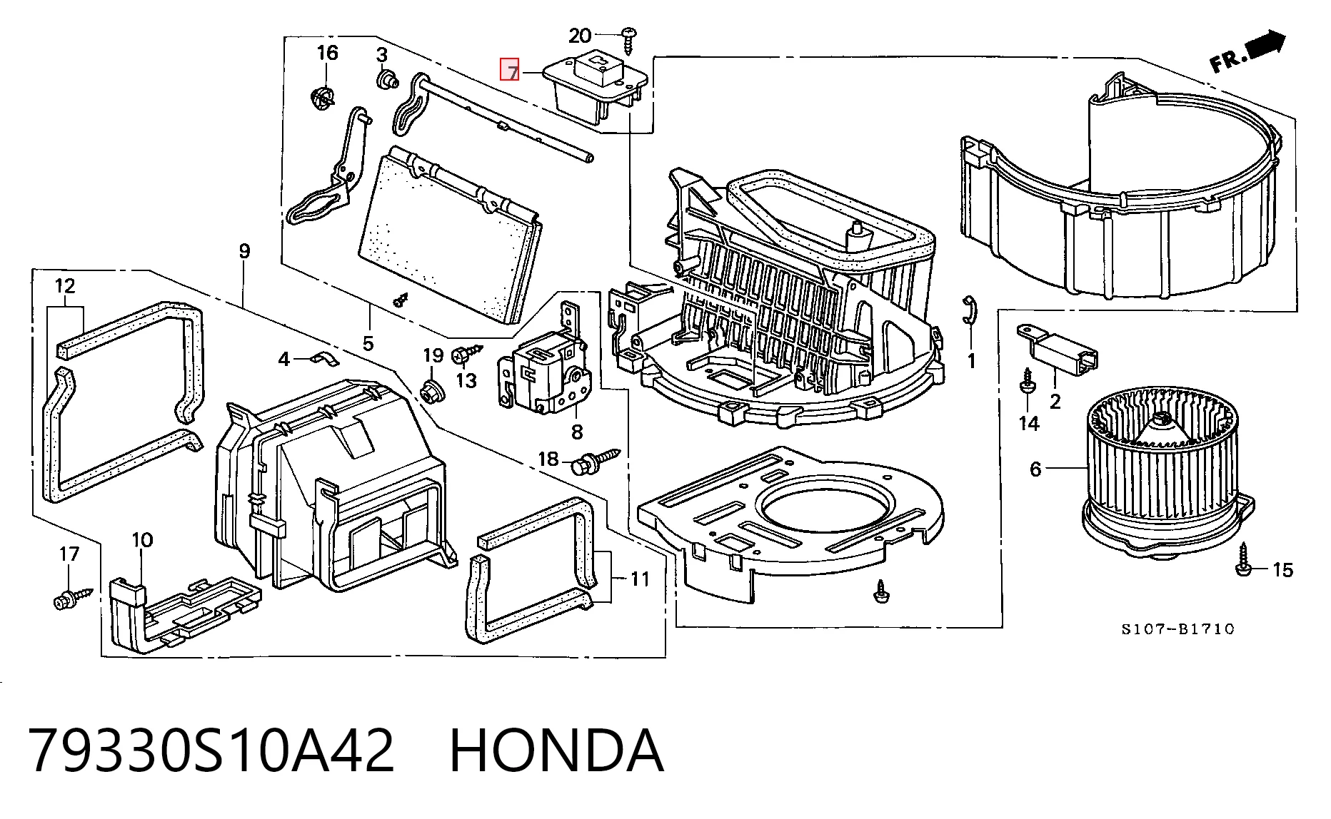 Rezystor wentylatora nagrzewnicy (ogrzewacza kabiny) do Honda CR-V I RD