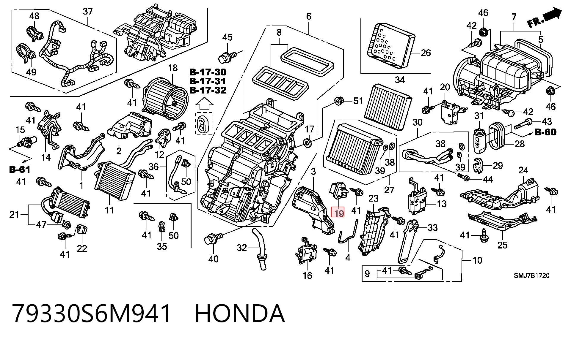 79330S6M941 Honda Rezystor wentylatora nagrzewnicy (ogrzewacza kabiny)