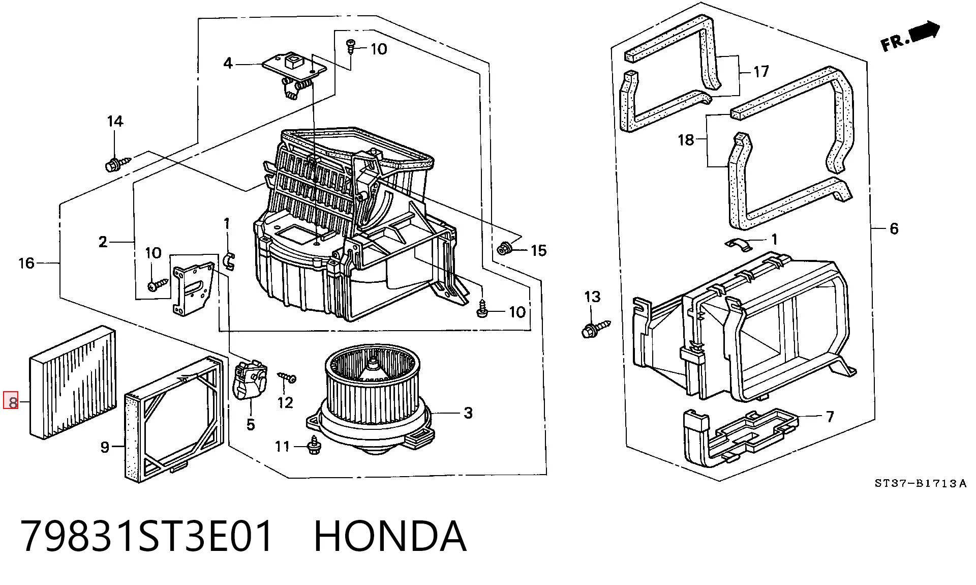 79831ST3E01 Honda