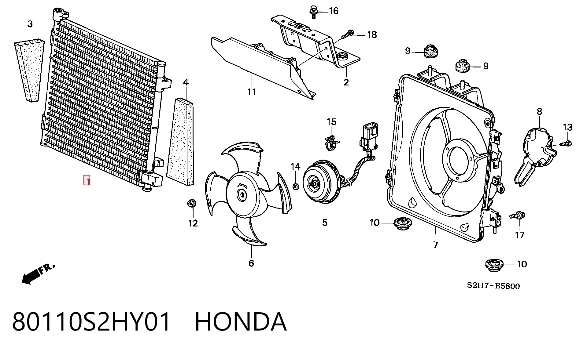  Chłodnica klimatyzacji Honda HR-V 
