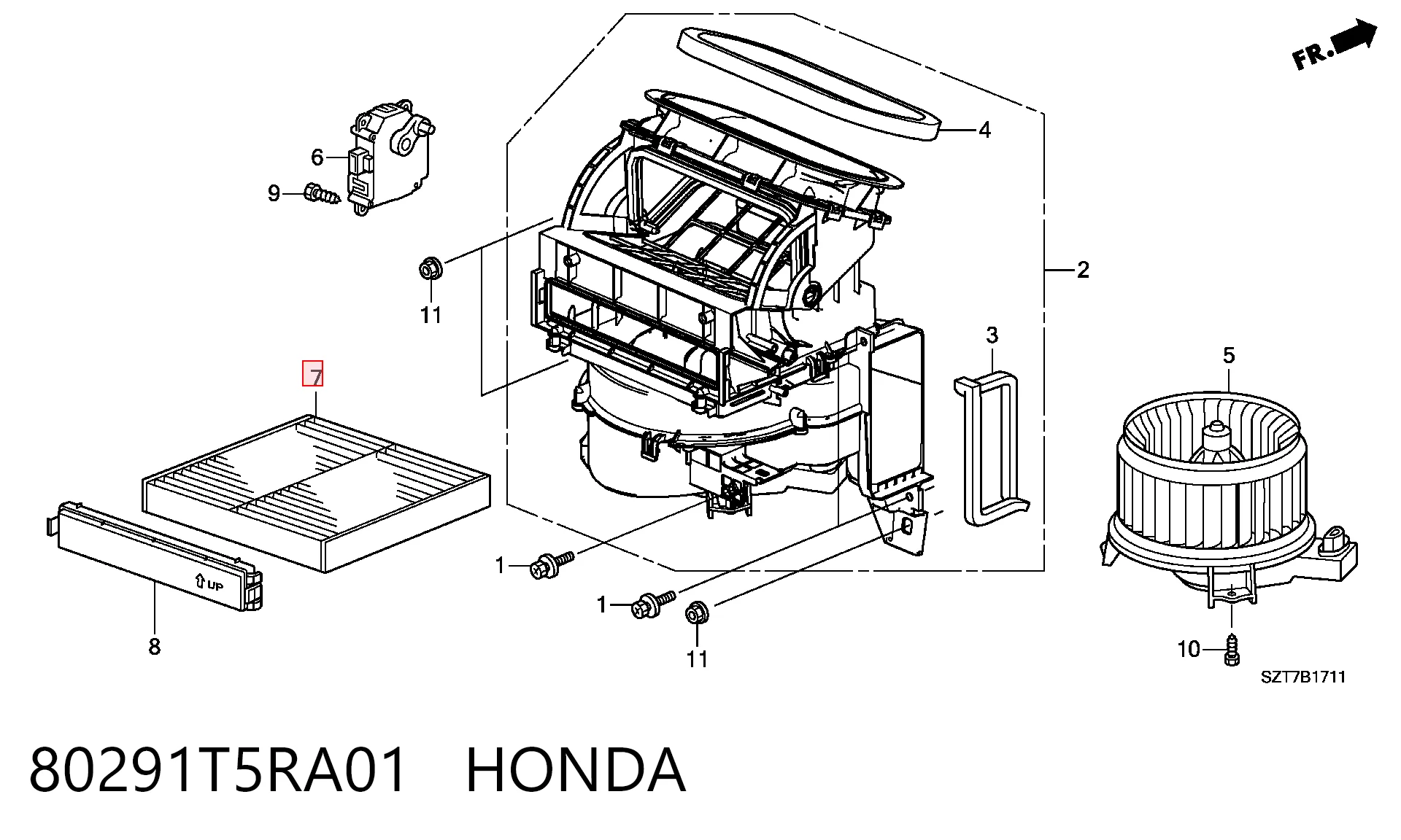 80291T5RA01 Honda Filtr kabiny