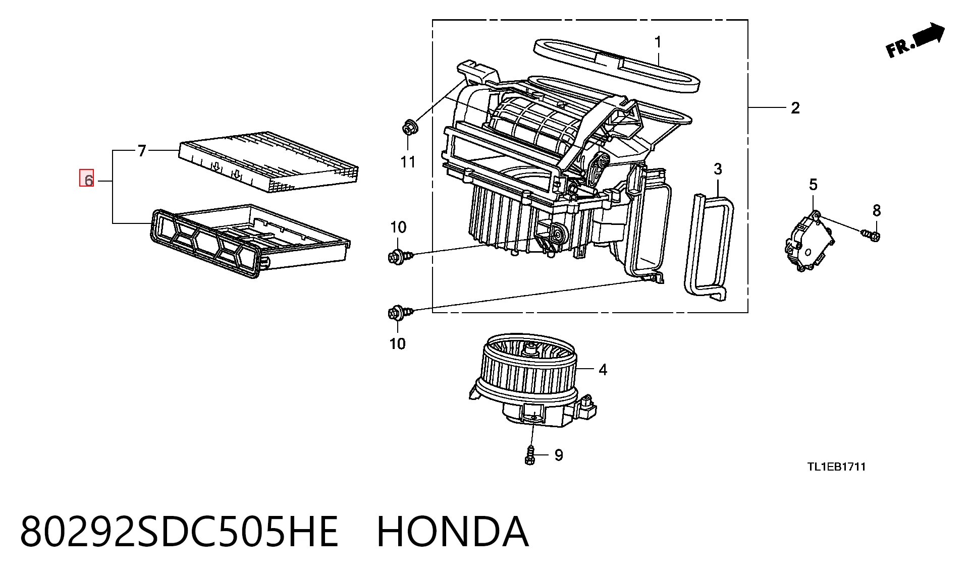 80292SDC505HE Honda
