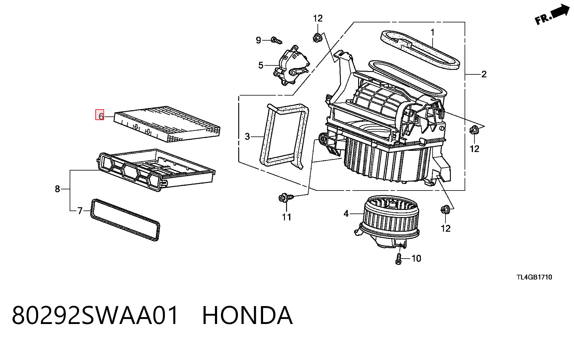 80292SWAA01 Honda