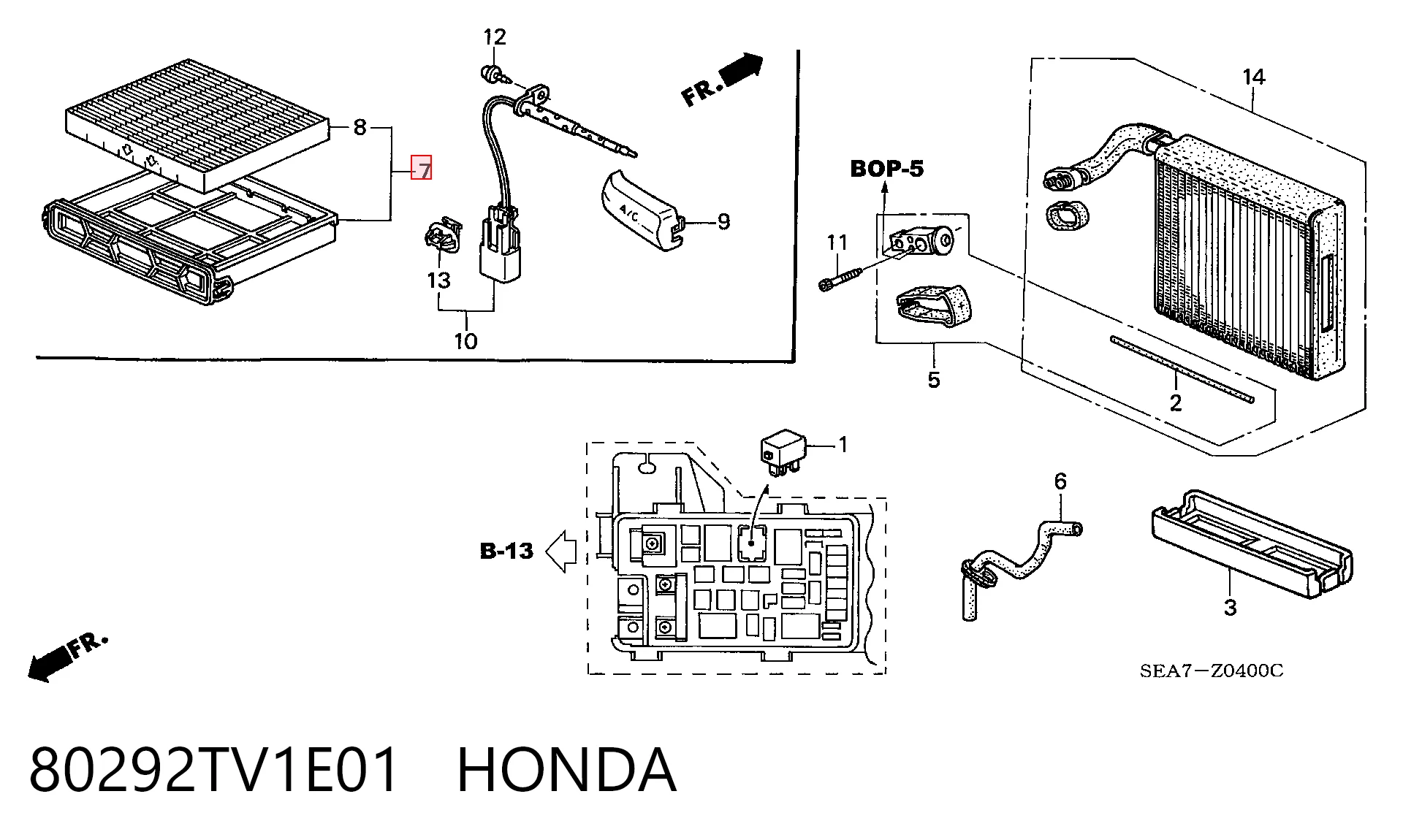 80292TV1E01 Honda