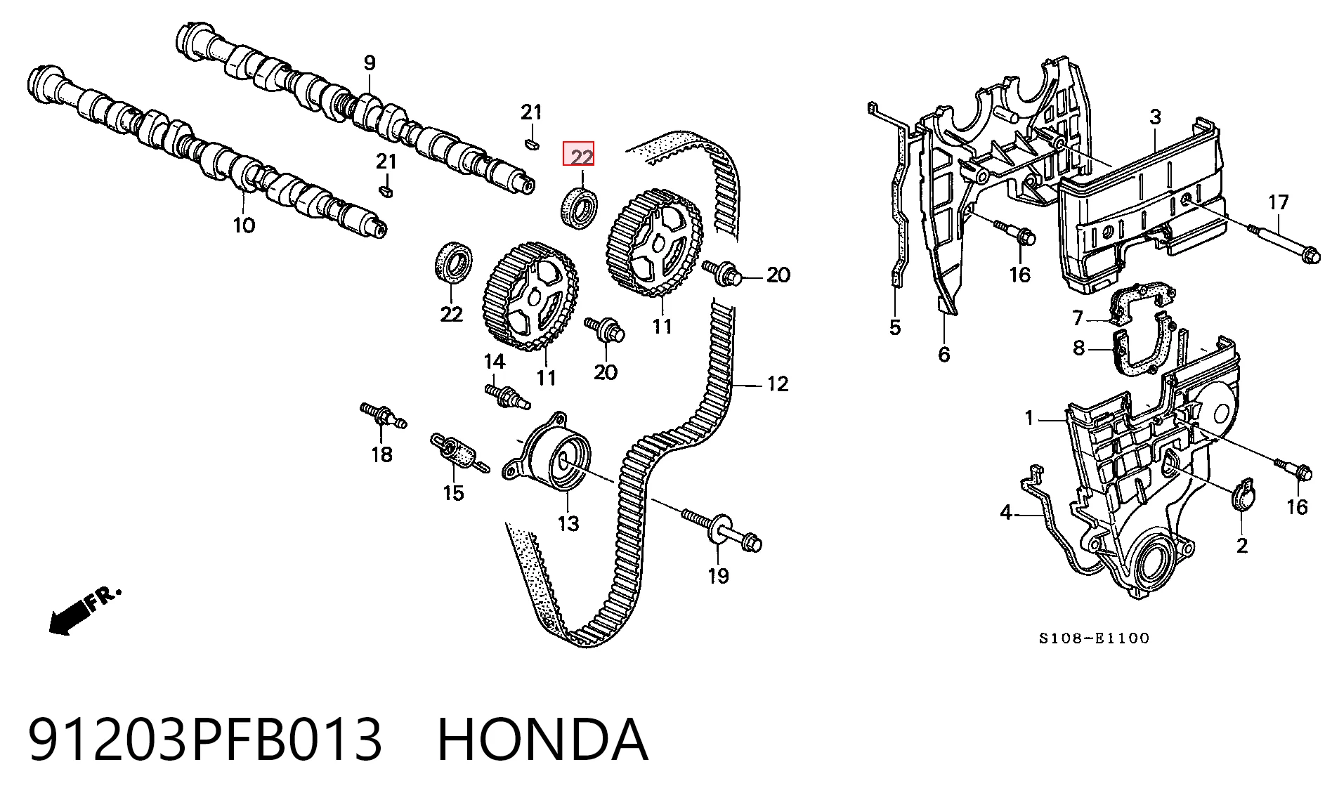 Uszczelniacz wałka rozrządu silnika do Honda Concerto  HW